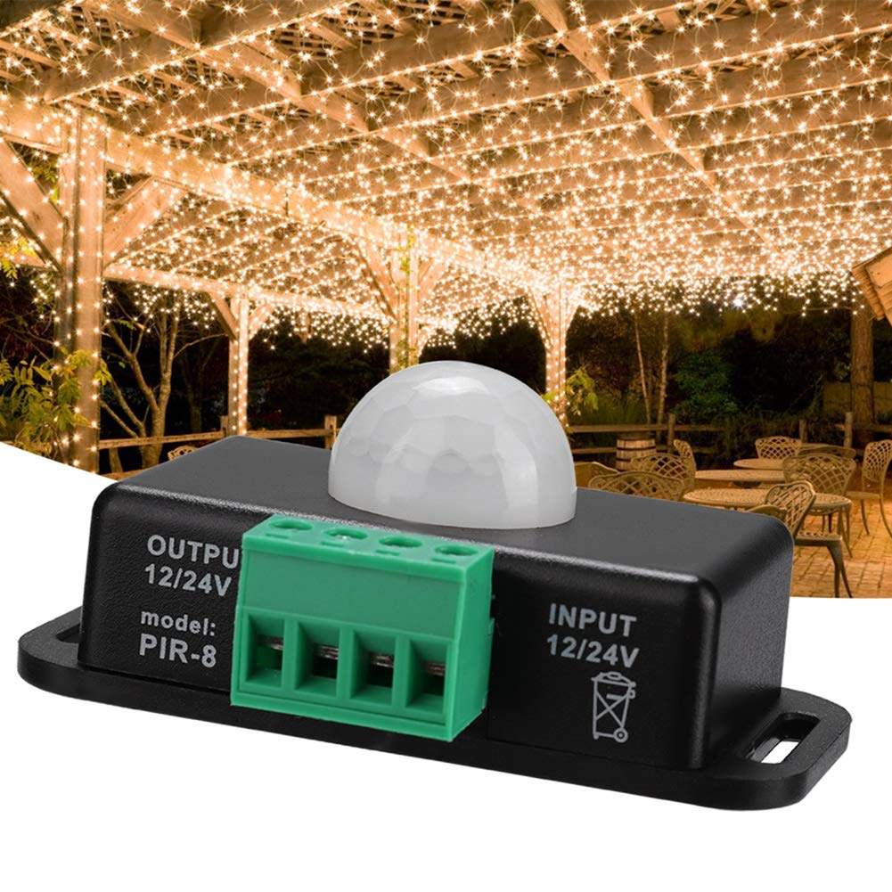 Body Motion Sensor Switch - Infrared Motion Detector for LED, Fluorescent, Incandescent & Energy-Saving Lights | Easy Installation & Energy Saving | Perfect for Home, Office, Garage & Outdoor Lighting
