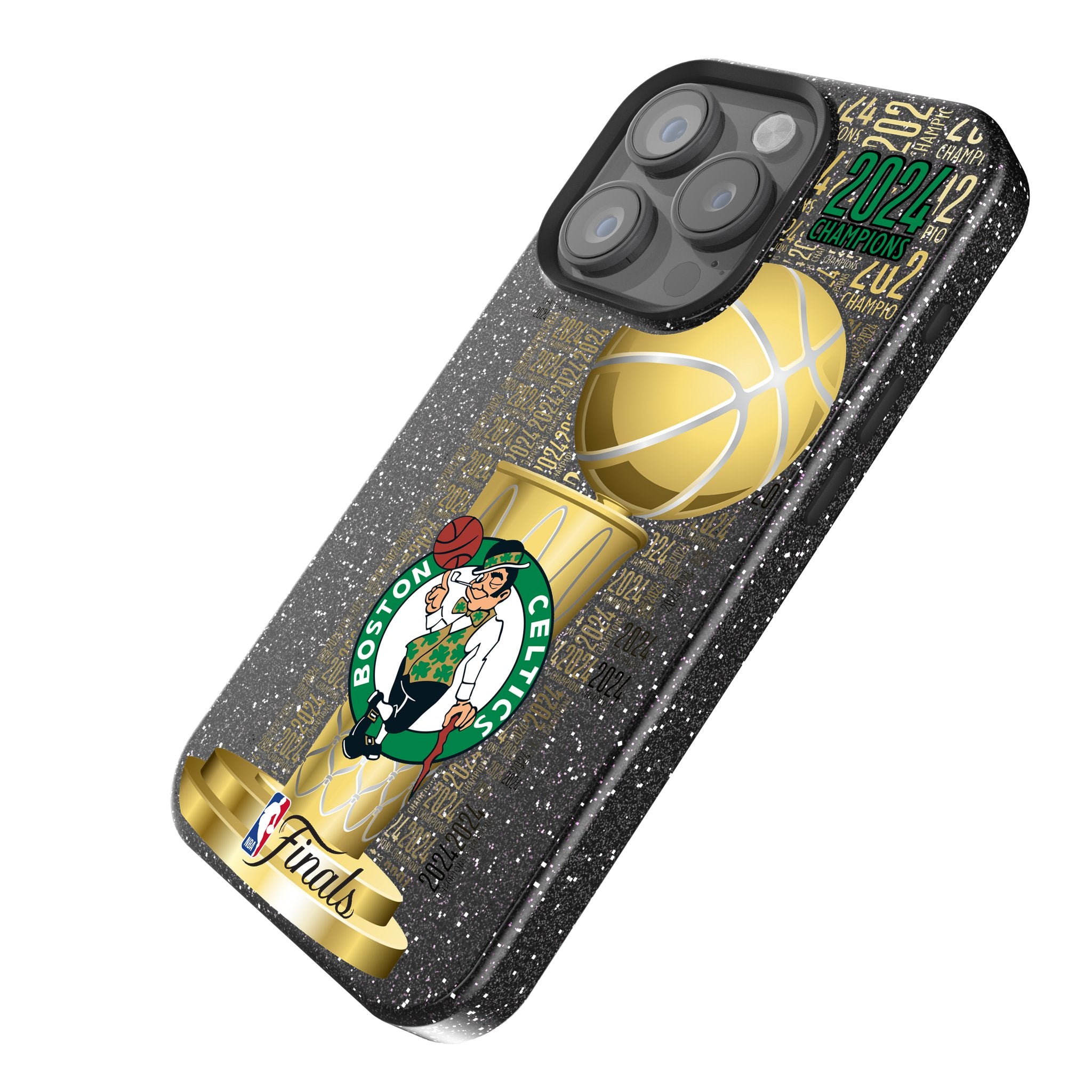 Boston Celtics 2024 NBA Champions Rhinestone Phone Case - Sparkling Protective Cover for iPhone & Samsung - Perfect for Celtics Fans & Basketball Games