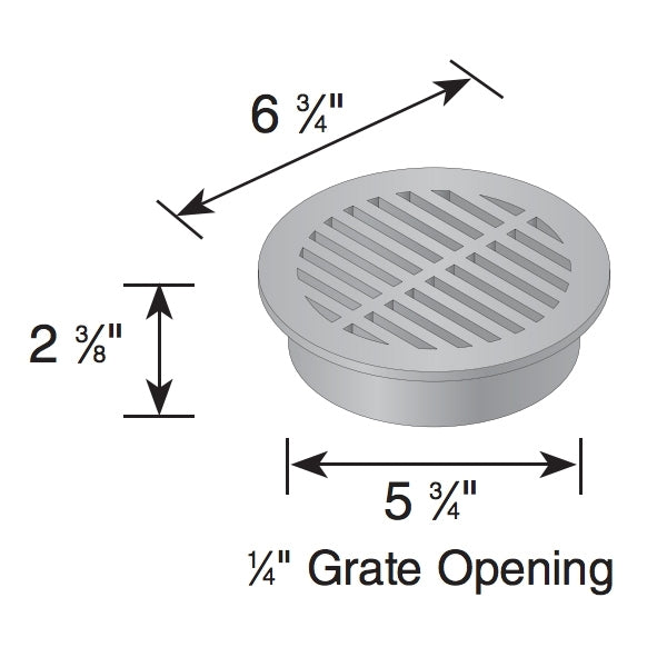 60S 6 Round Grate Sand for NDS - Premium Drainage Solution for Landscaping, Gardens & Outdoor Areas