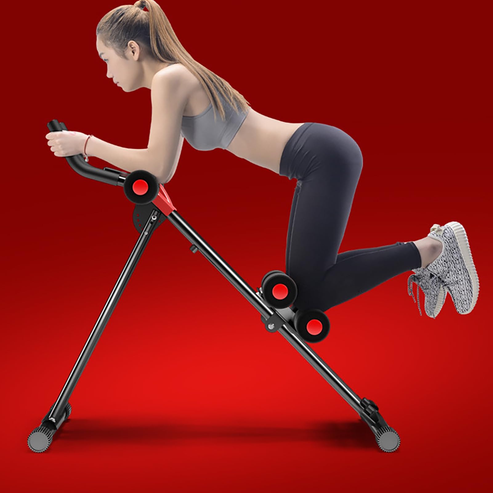 Ab Crunch Coaster - Adjustable Home Gym Equipment for Core & Full Body Workout | Multi-Functional AB Machine for Beginners & Fitness Enthusiasts | Fast USA Shipping | Perfect for Home Workouts, Office Exercises & Small Spaces