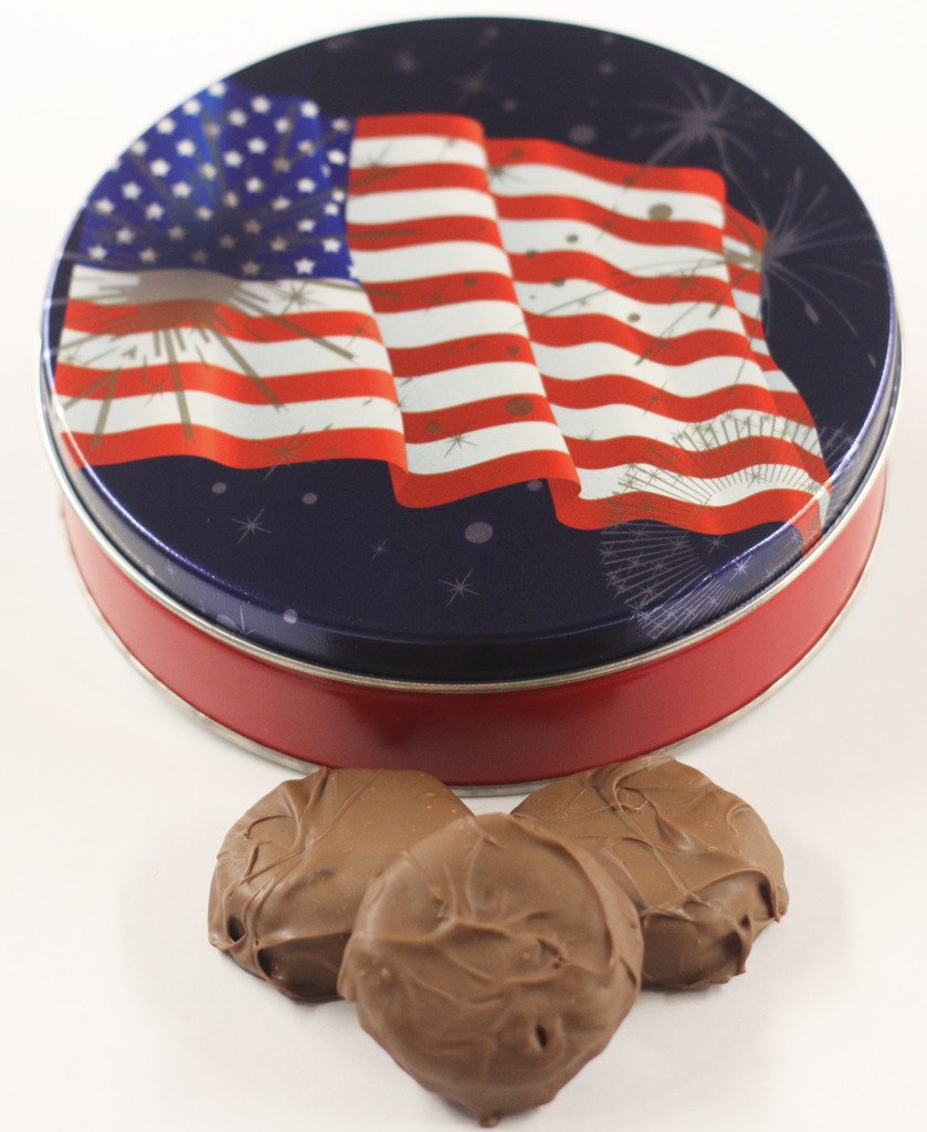 Scott's Cakes Milk Chocolate Covered Peanut Butter Oreos - 12oz Mini American Fireworks Tin - Perfect for Gifts, Parties & Holiday Treats