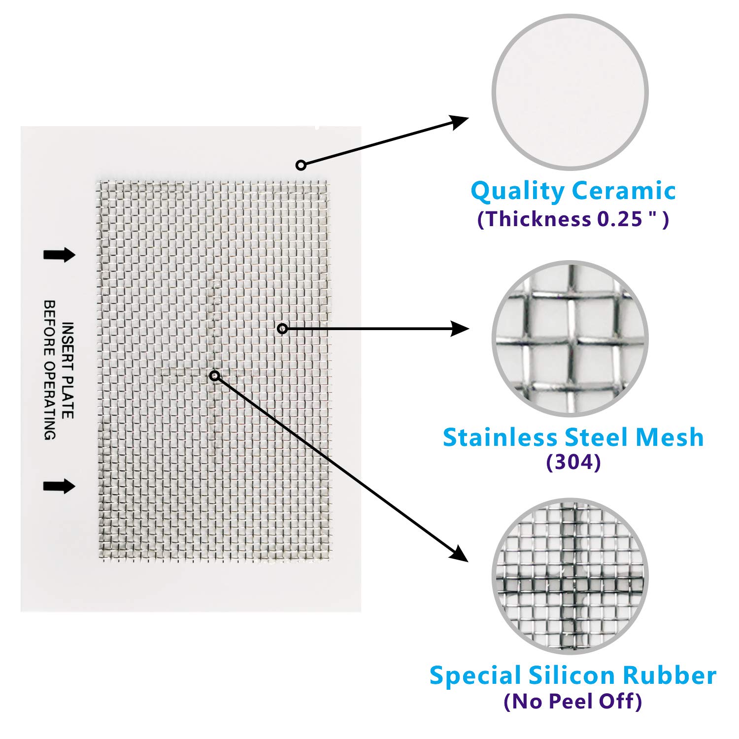 Universal Ceramic Ozone Plates for Ozone Generators - 6.5