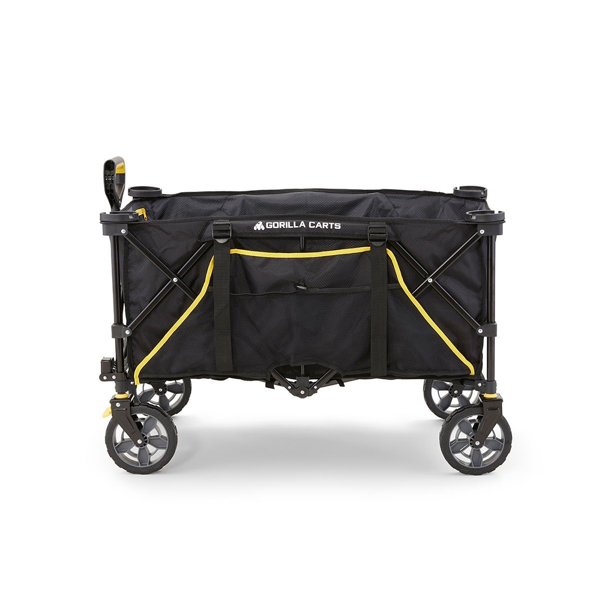 Foldable 7 Cubic Feet Utility Wagon Cart with Heavy Duty Wheels - Perfect for Gardening, Camping, Beach Trips and Home Storage