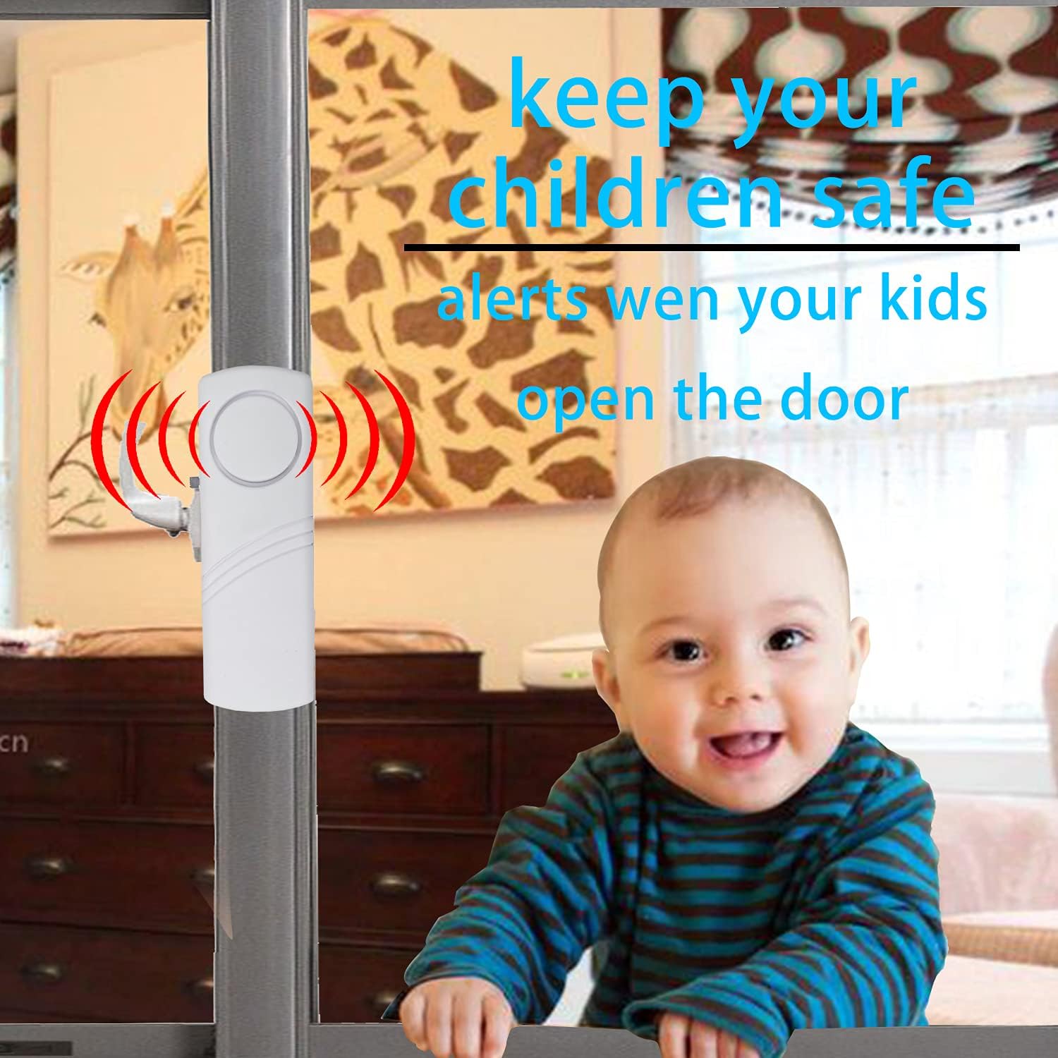 4 Pack Window Door Alarm Sensor - Wireless Home Security System for Kids Safety, Pool, Garage, Apartment, Dorm, RV & Office | Easy Installation & Loud Alert for Peace of Mind