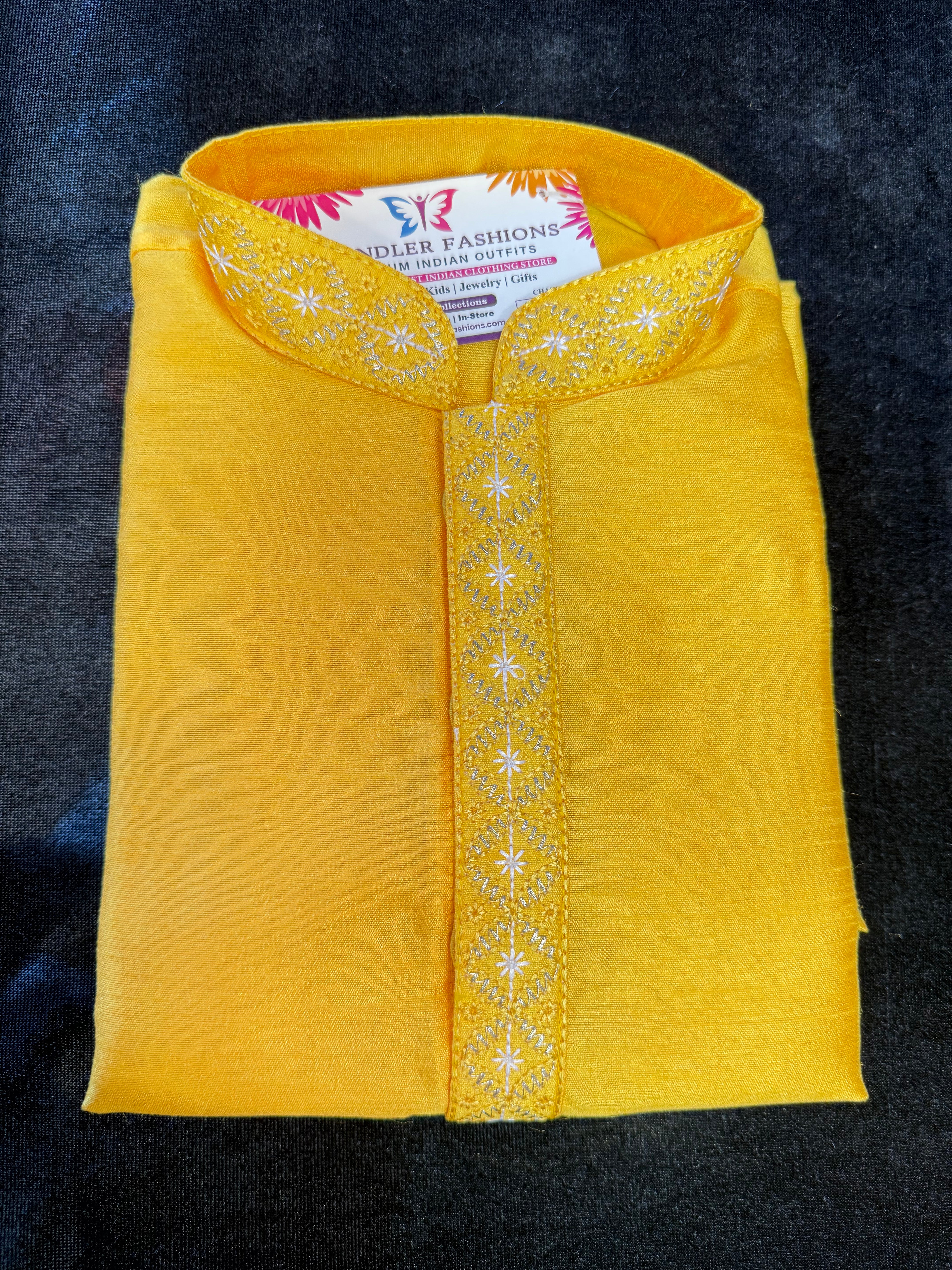Elegant Yellow Heavy Banarasi Embroidered Kurta Pajama Set for Boys | Traditional Indian Ethnic Wear | Perfect for Weddings, Festivals & Special Occasions