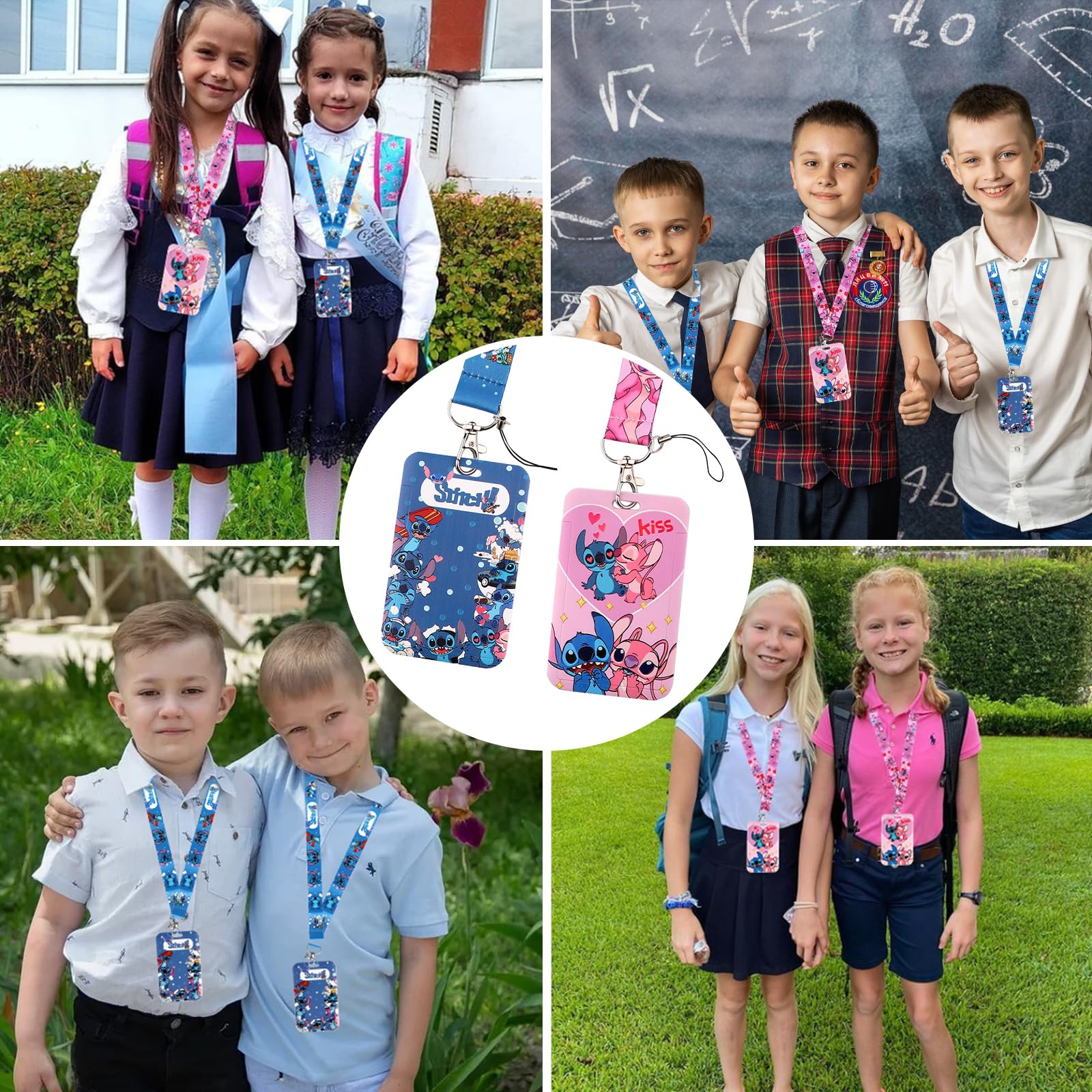 Kids Badge Holder with Adjustable Lanyard - Swivel Lobster Clasp & Detachable Card Holder - ID Badge Reel for Office, School & Bus Pass - Perfect for Teachers, Students & Commuters