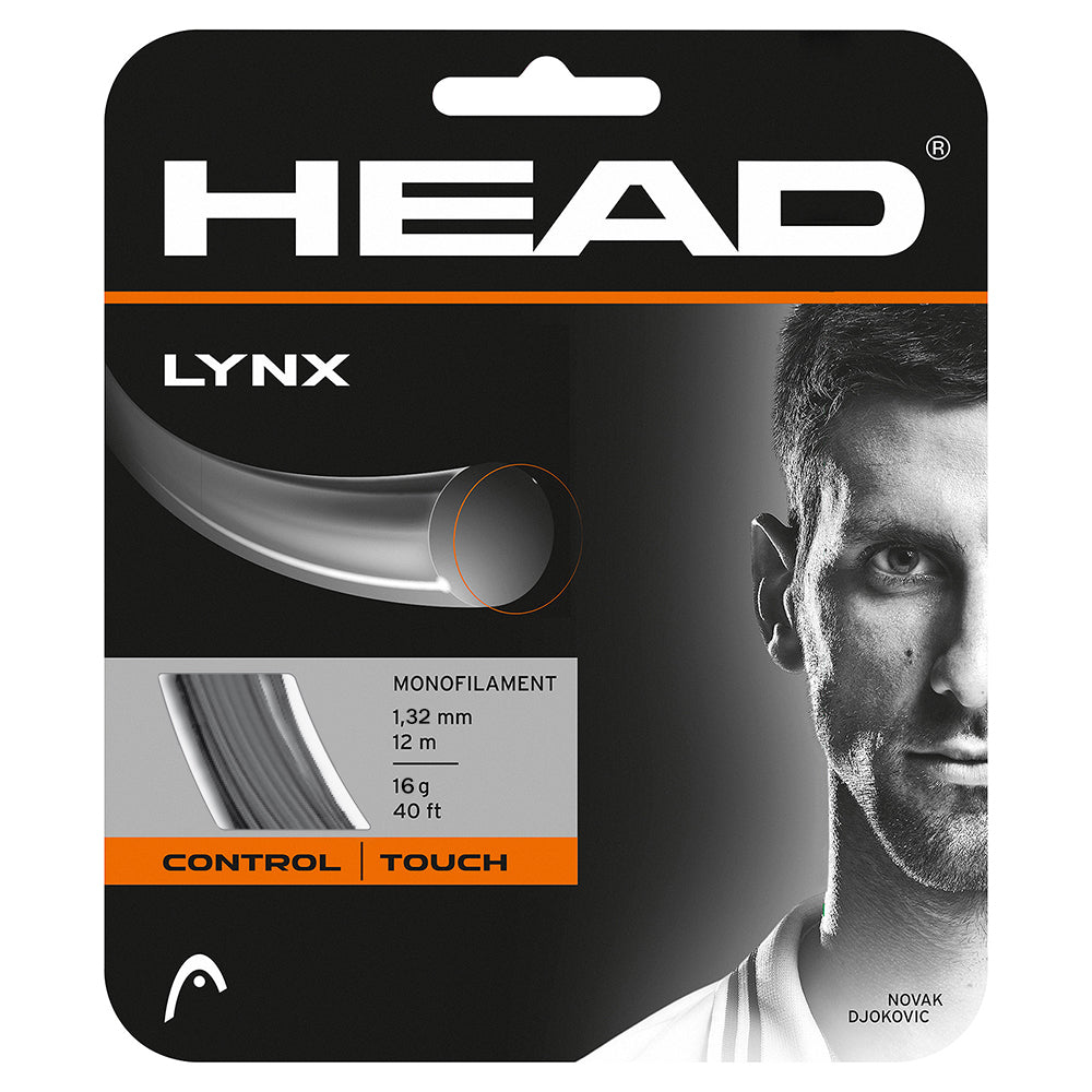 Head Lynx 16/1.30mm Tennis String - Anthracite Color | High-Performance Polyester String for Control & Durability | Perfect for Competitive Play & Stringing Machines