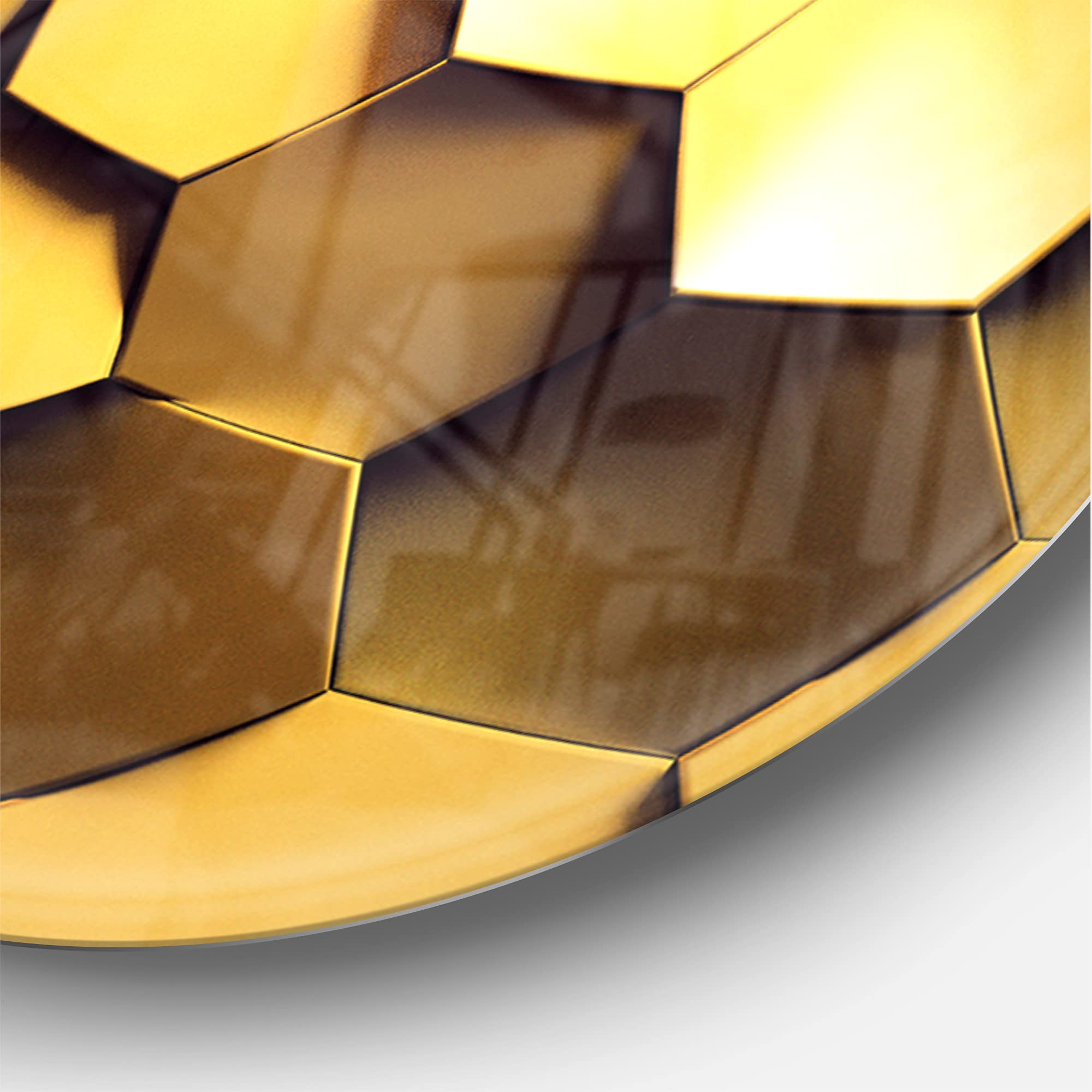 DesignQ Golden Honeycomb Wall Texture Modern Wall Clock - Stylish Home Decor for Bedroom, Bathroom, Office & Living Room | Perfect for Contemporary Interior Design & Gift Giving