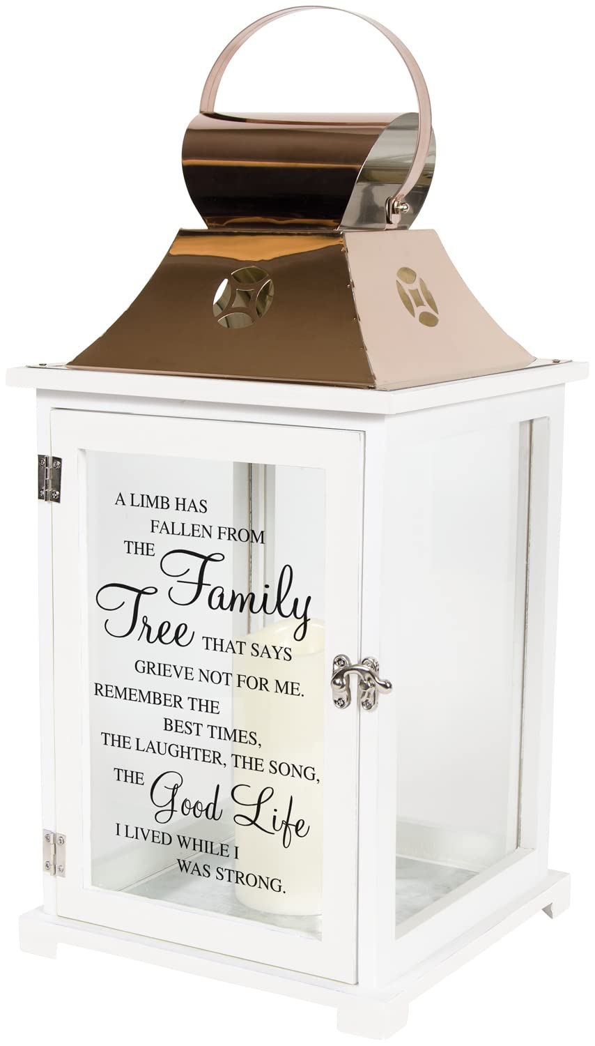 18.5-inch Acrylic Memorial Candle Lantern for Family Tree Display - Perfect for Home Decor, Memorial Services & Ancestor Tributes