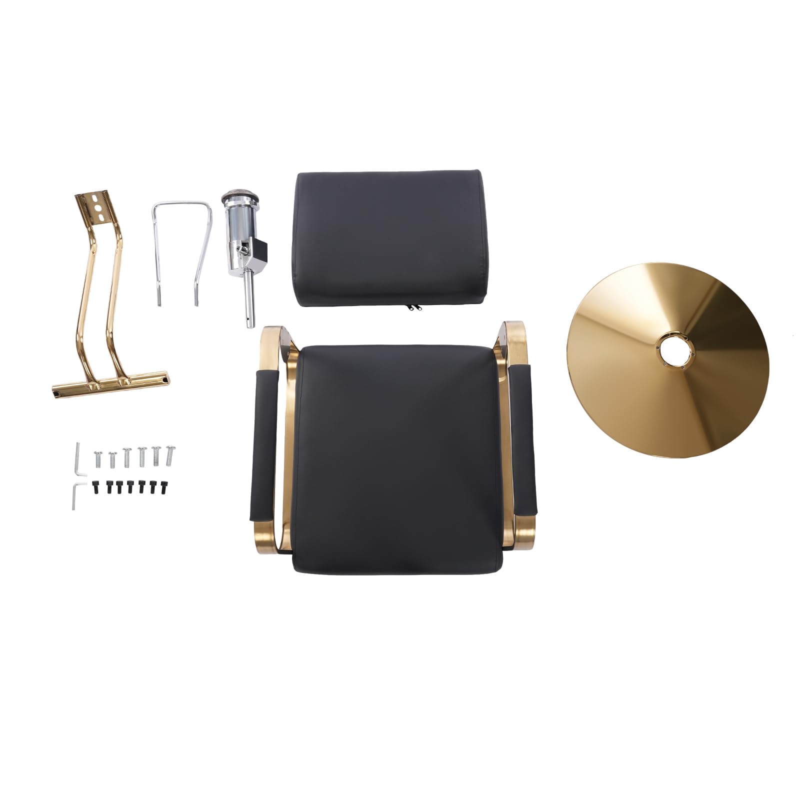 Professional 360° Swivel Hydraulic Barber Chair - Heavy Duty Salon Styling Chair with Shampoo Function for Hair Cutting, Tattoo & Spa (440 lbs Capacity) - Perfect for Hair Salons, Barber Shops & Tattoo Studios