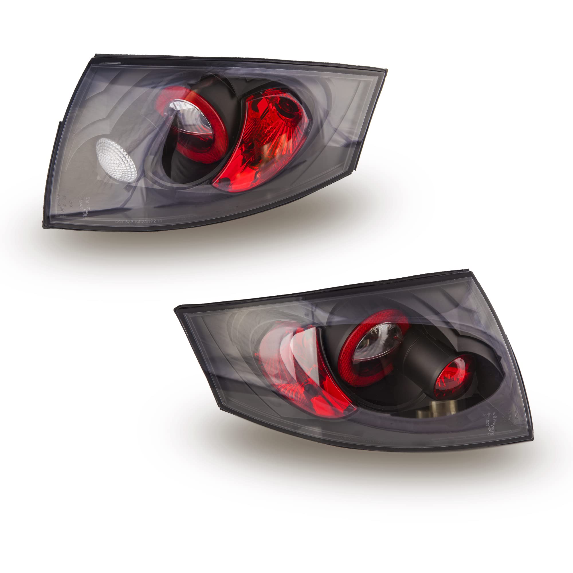 Audi TT Tail Light Assembly (1999-2006) - VR-1736 Black LED Rear Lights Pair - Complete Driver & Passenger Side Replacement - Perfect for Night Driving & Enhanced Safety