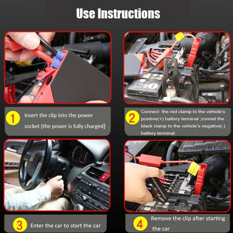 99900mAh Portable Car Jump Starter - Emergency Booster Pack with Power Bank & USB Charger for Cars, Trucks, SUVs - Perfect for Roadside Emergencies & Outdoor Adventures (US/CA Compatible)