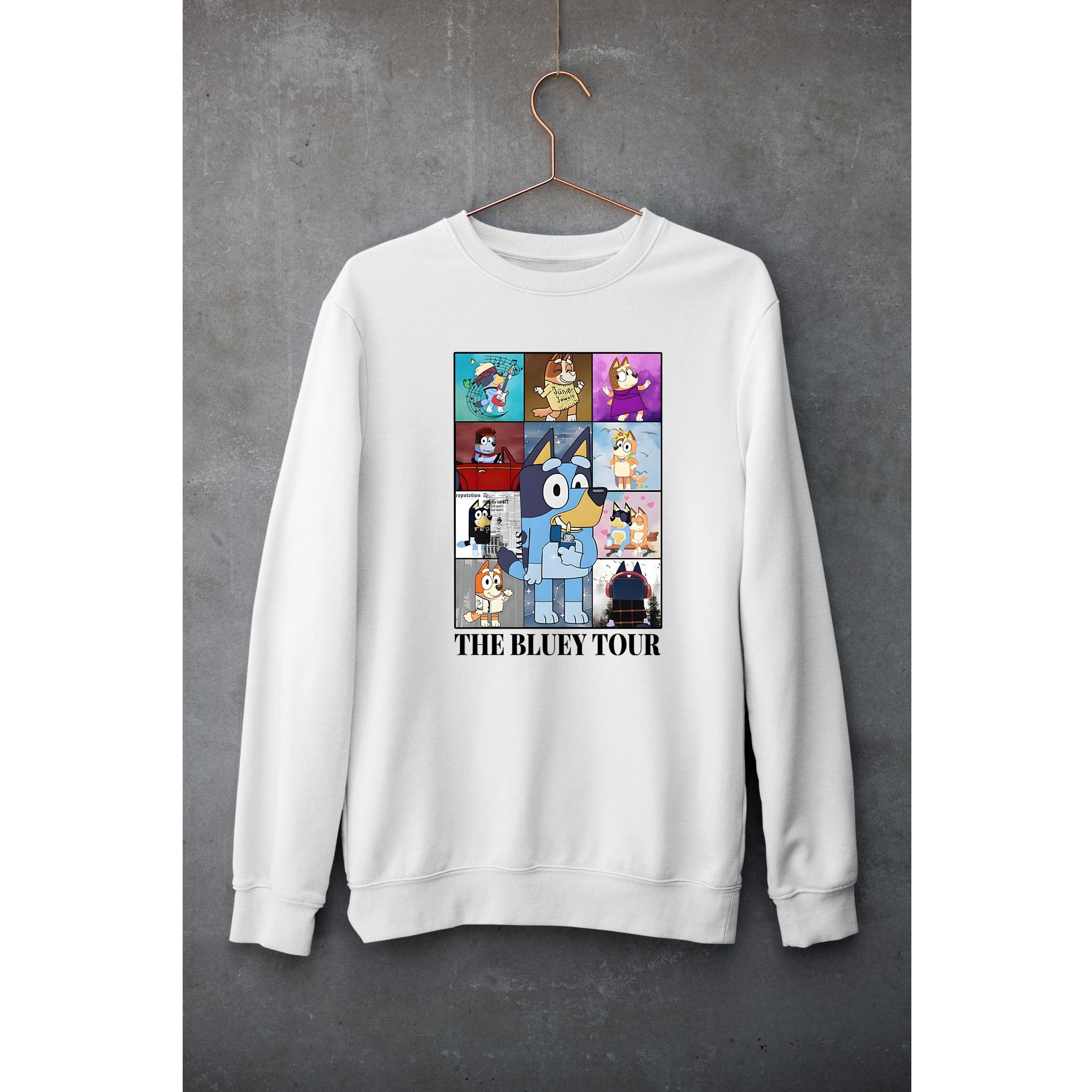 Blue Dog Eras Tour Sweatshirt | Midnights Blue Dog Friends Hoodie | The Eras Tour Merch | Blue Family & Kids Birthday Sweatshirt - Perfect for Concerts, Birthday Gifts & Casual Wear