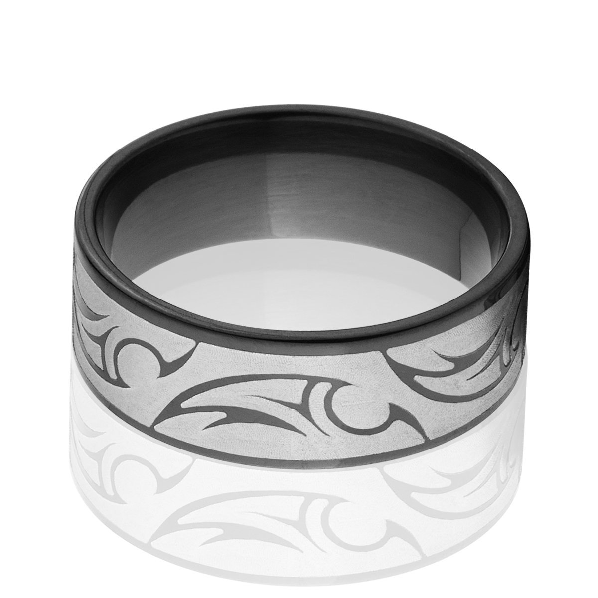Black Zirconium Men's Wedding Band - Celtic Design Ring for Men - Handcrafted in USA - Perfect for Engagements, Anniversaries & Special Occasions