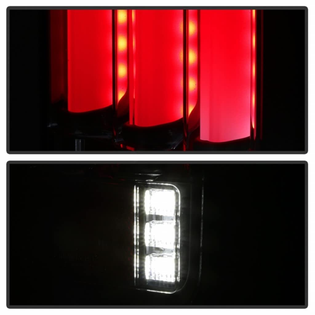 Spyder LED Tail Lights for Jeep Wrangler JK 2018 - Smoke Version 2 Light Bar Pair (5084781) | Off-Road Adventure & Night Driving Safety Upgrade