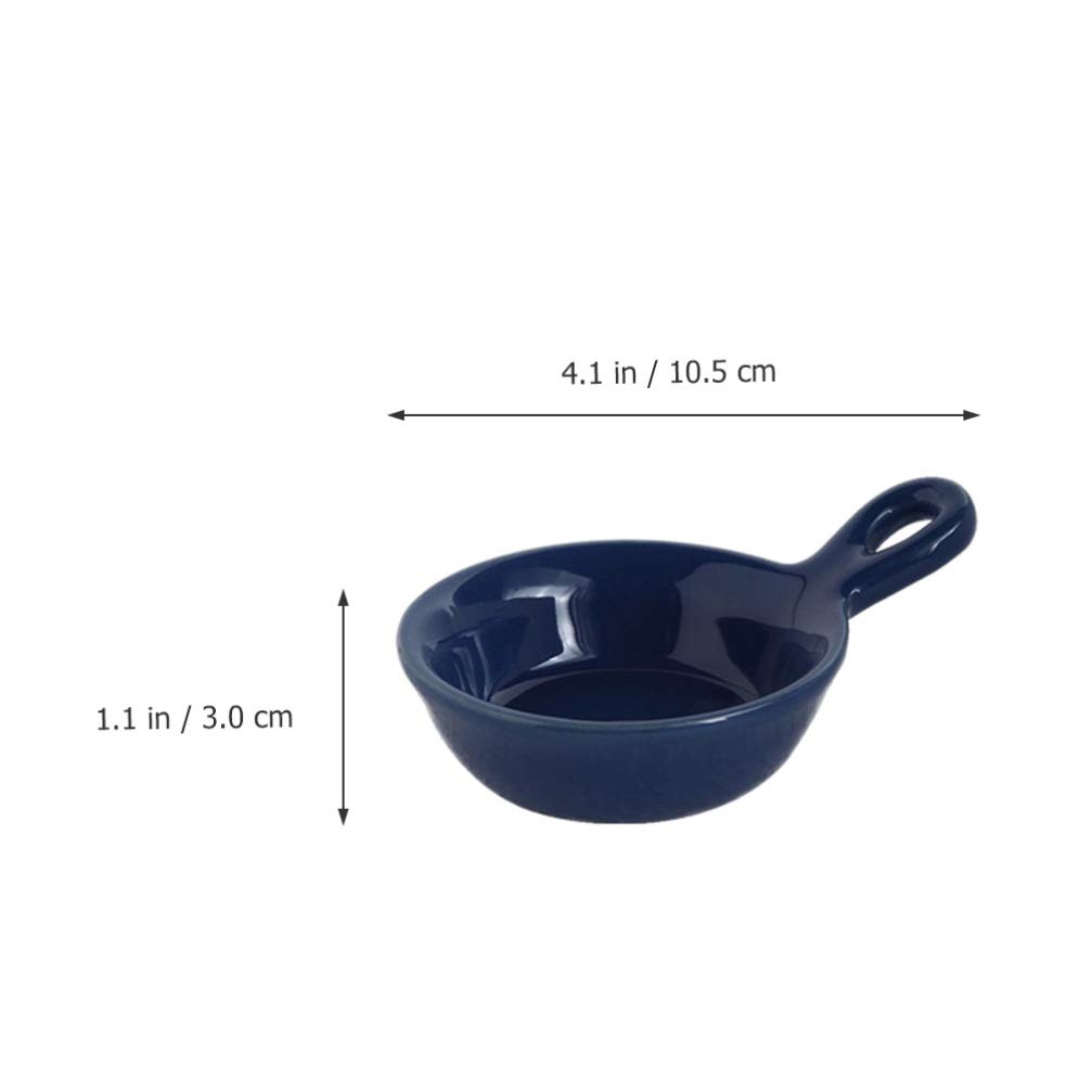 Hemoton 3-Piece Ceramic Appetizer Plates Set - Durable Small Dishes for Soy Sauce, Sushi, Snacks, Vegetables & Dipping Sauces - Perfect for Home Kitchen, Party Serving & BBQ Grill Accessories