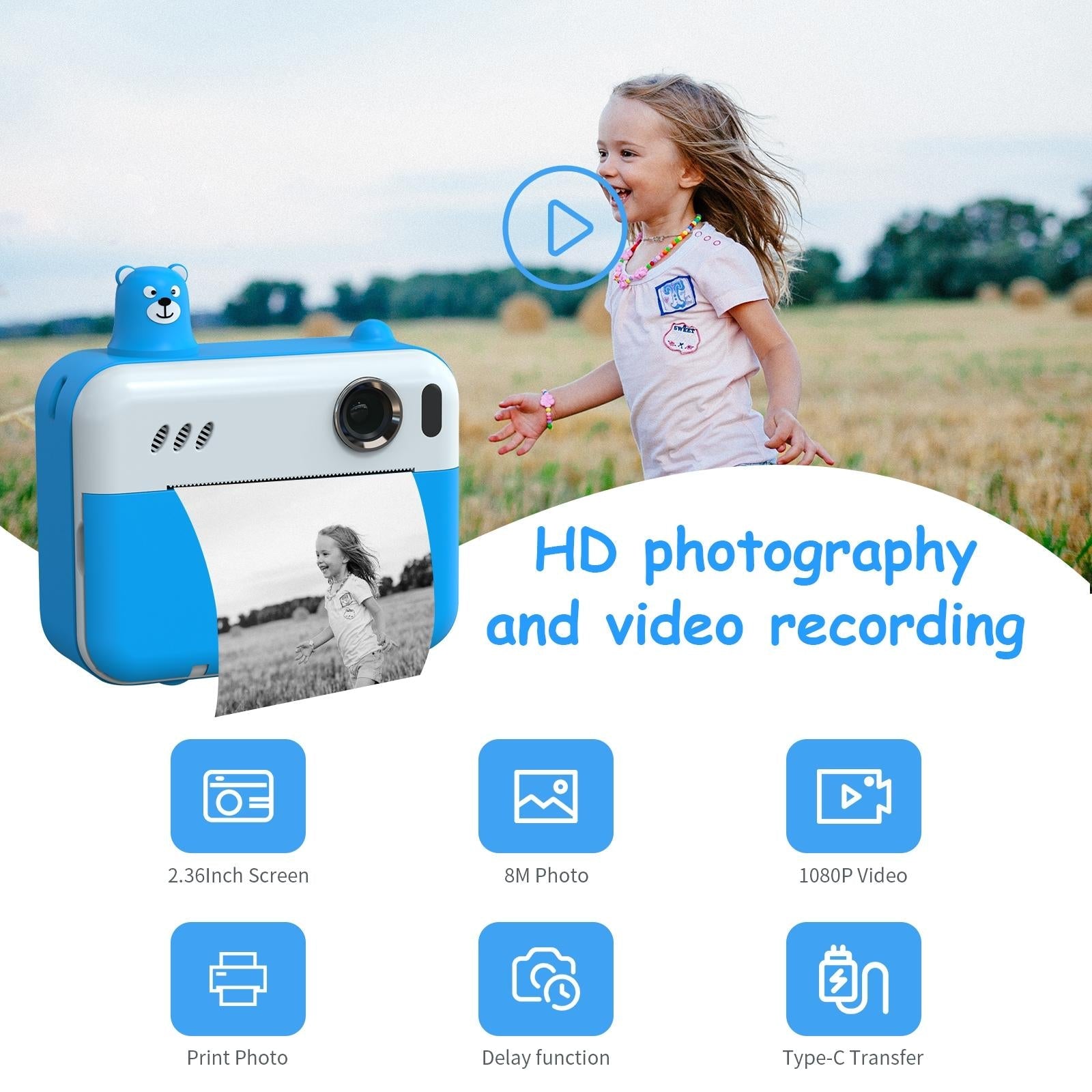 **1080P Kids Digital Camera with 2.36