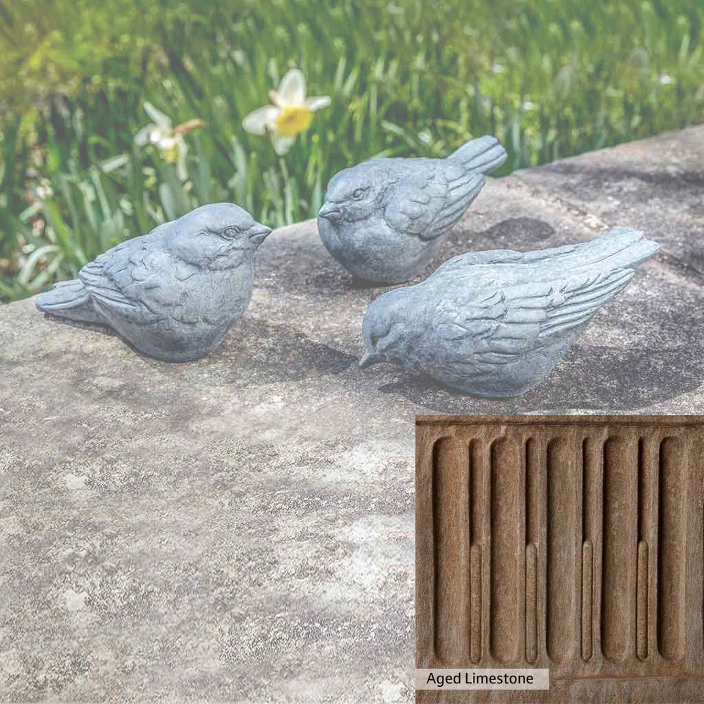 Campania International Trio d'Oiseaux Bird Statue - Elegant Garden Decor for Outdoor Patio, Yard & Home