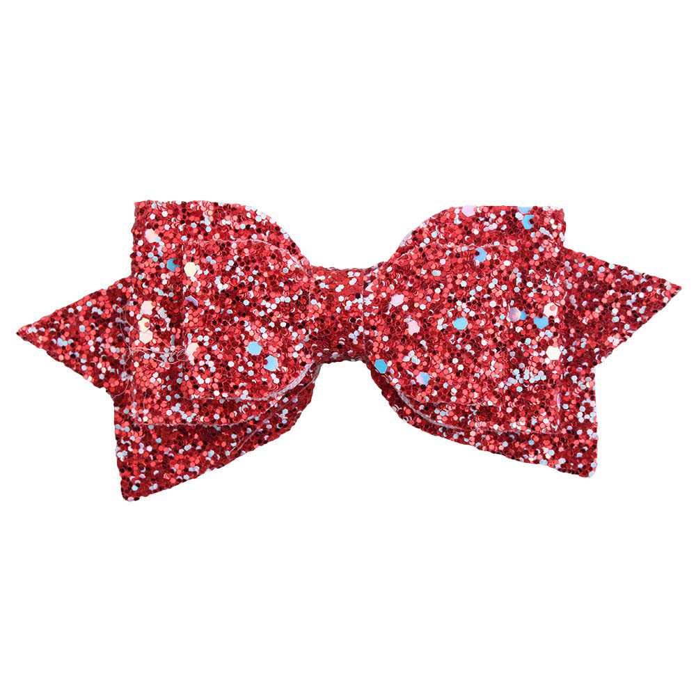 DCUTERQ Glitter Baby Hair Bows Clips - Alligator Barrettes for Girls, Toddlers & Kids | Hair Accessories for Parties, Photos & Everyday Wear