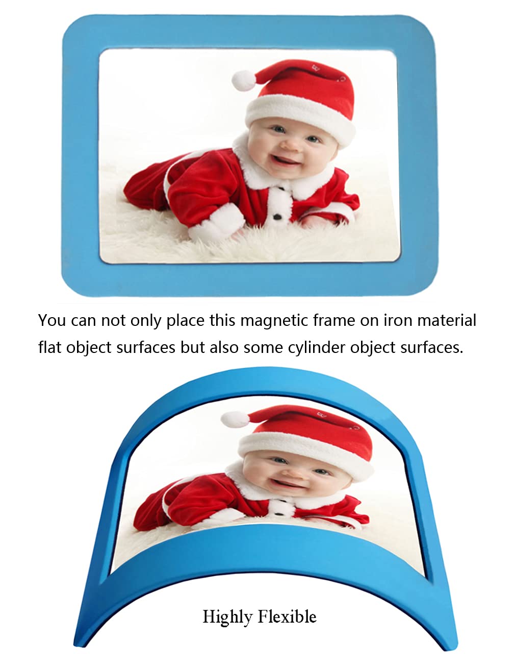 2.5x3.5 Magnetic Photo Frames - 24 Pack for Refrigerator & Iron Surfaces - Home & Office Decor