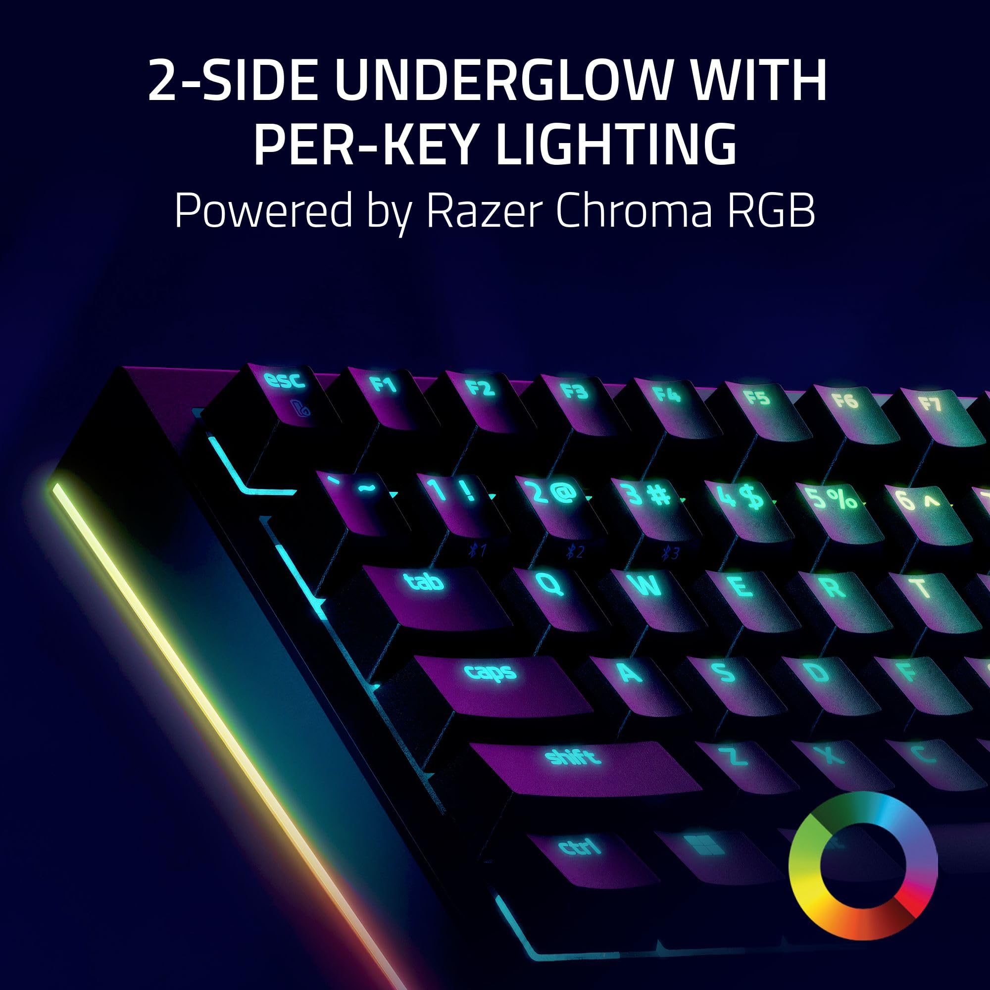 Razer BlackWidow V4 Pro 75% Wireless Mechanical Gaming Keyboard with OLED Display | 4K Hz Wireless & Bluetooth | Hot-Swappable Orange Tactile Switches | Chroma RGB Backlight & Wrist Rest | Perfect for Competitive Gaming & Office Work