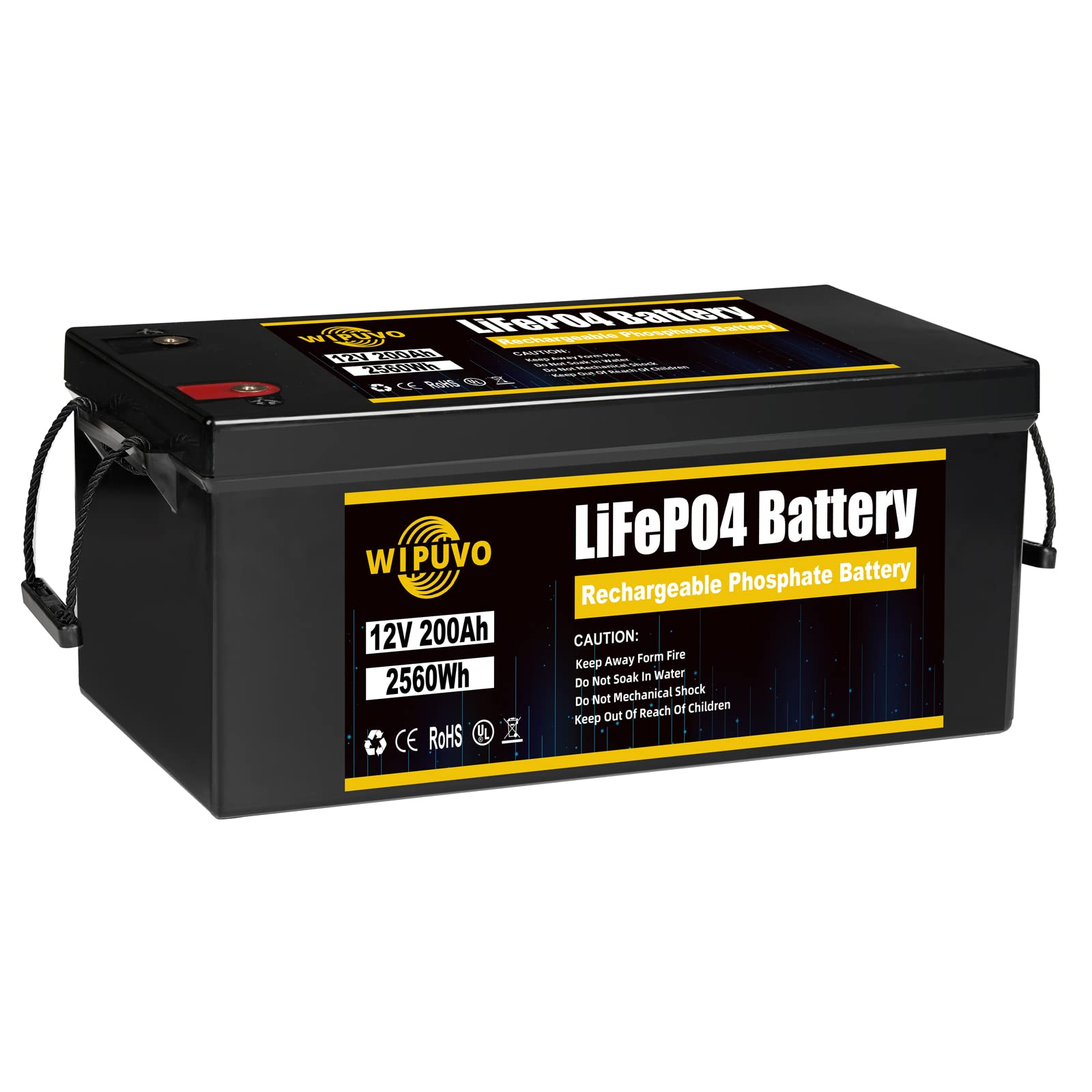 12V 200Ah LiFePO4 Deep Cycle Rechargeable Battery with Built-in BMS - Solar Lithium Battery Pack for RV, Marine, Off-Grid & Camping Power Backup | Perfect for Solar Energy Storage, Home Backup & Outdoor Adventures
