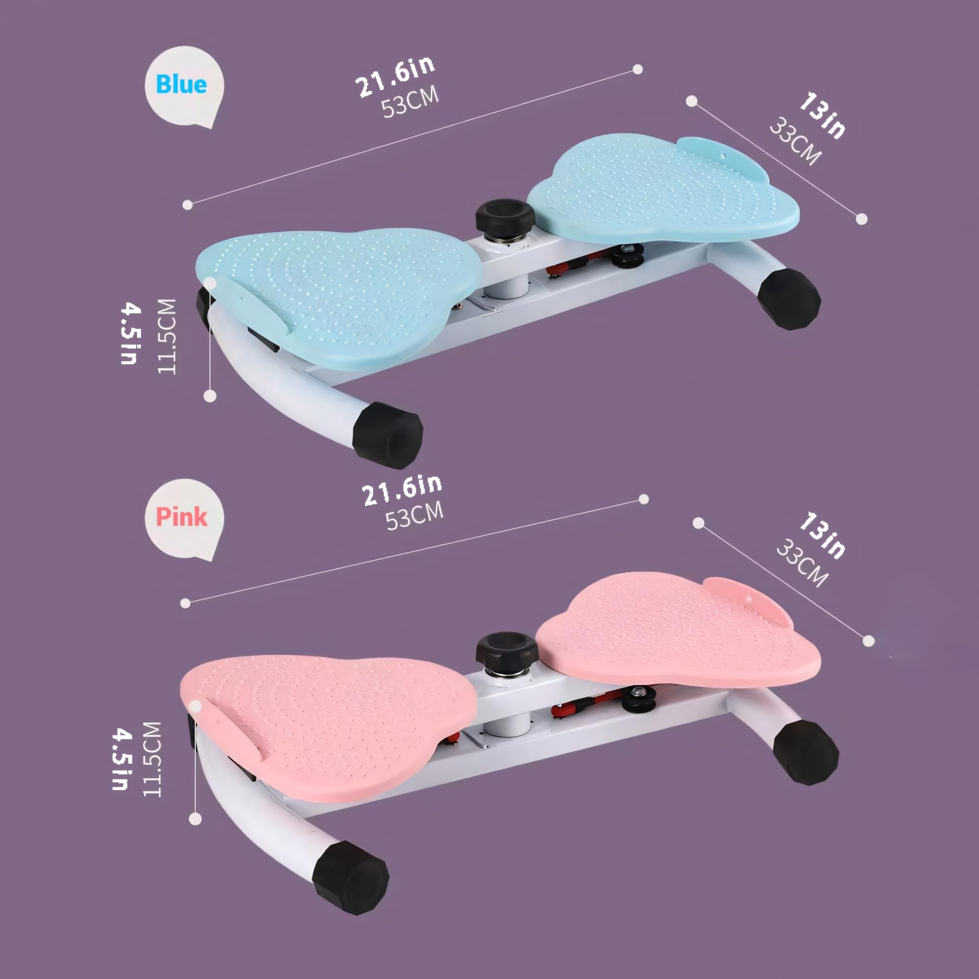 Waist Twister Board - Silent Ab Workout Machine with Resistance Bands for Core Training, Belly Fat Burning & Foot Massage | Home Gym Equipment for Weight Loss & Toning