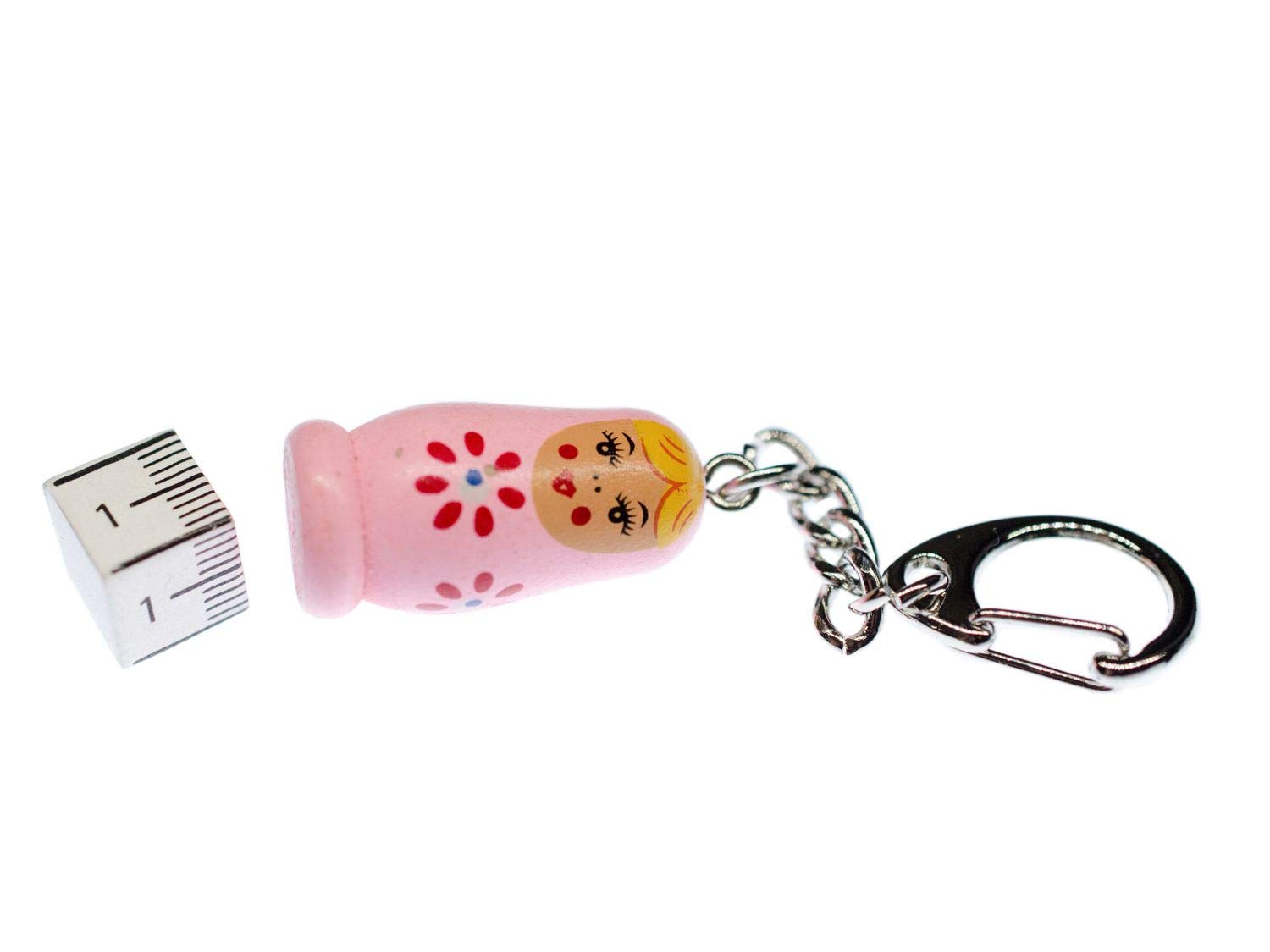 Miniblings Wooden Matryoshka Doll Ring - Pink Russian Nesting Doll Jewelry for Women | Perfect Gift for Birthday, Christmas & Fashion Accessories