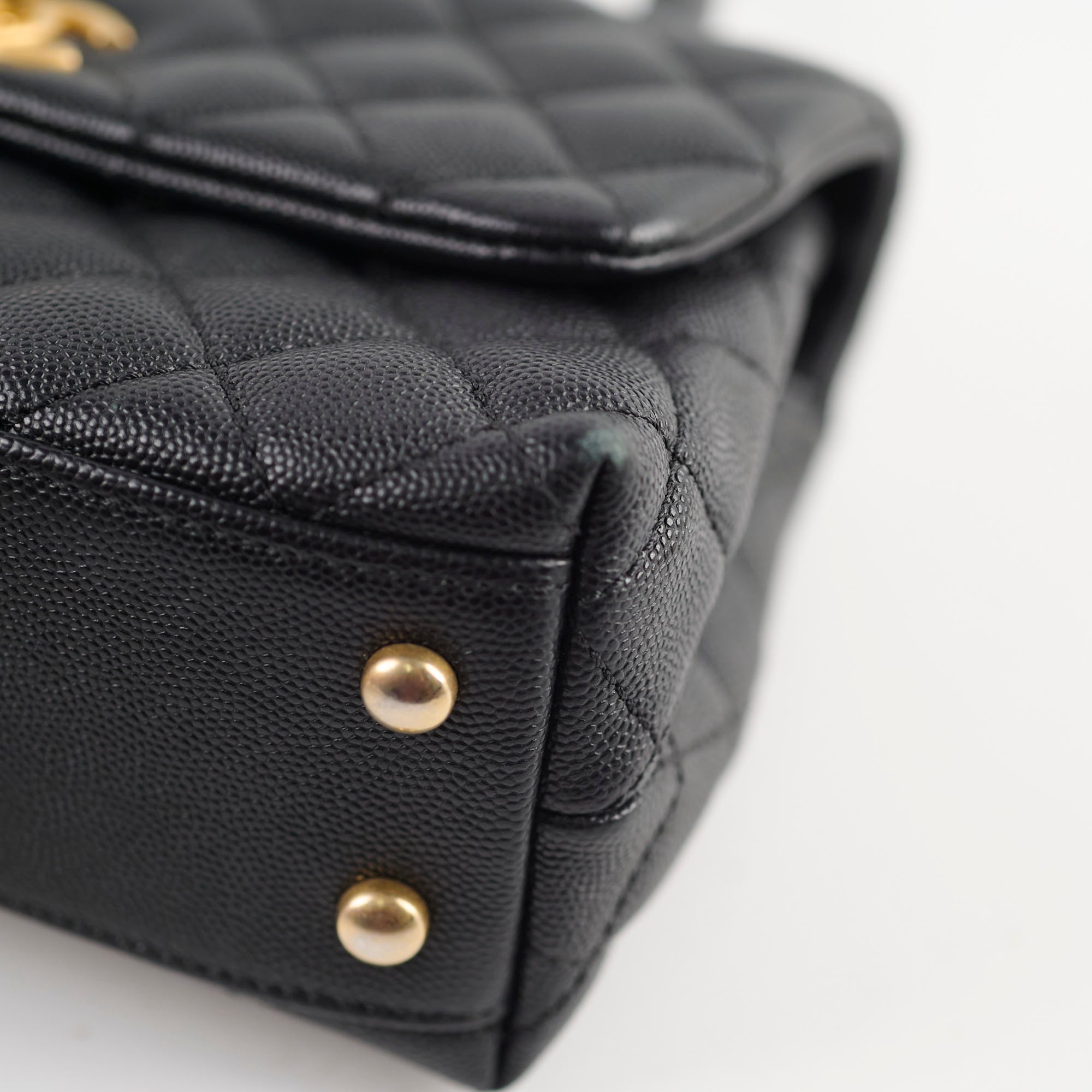 Chanel Small Coco Handle Bag in Black Caviar Leather - Perfect for Evening Events & Luxury Fashion Accessories