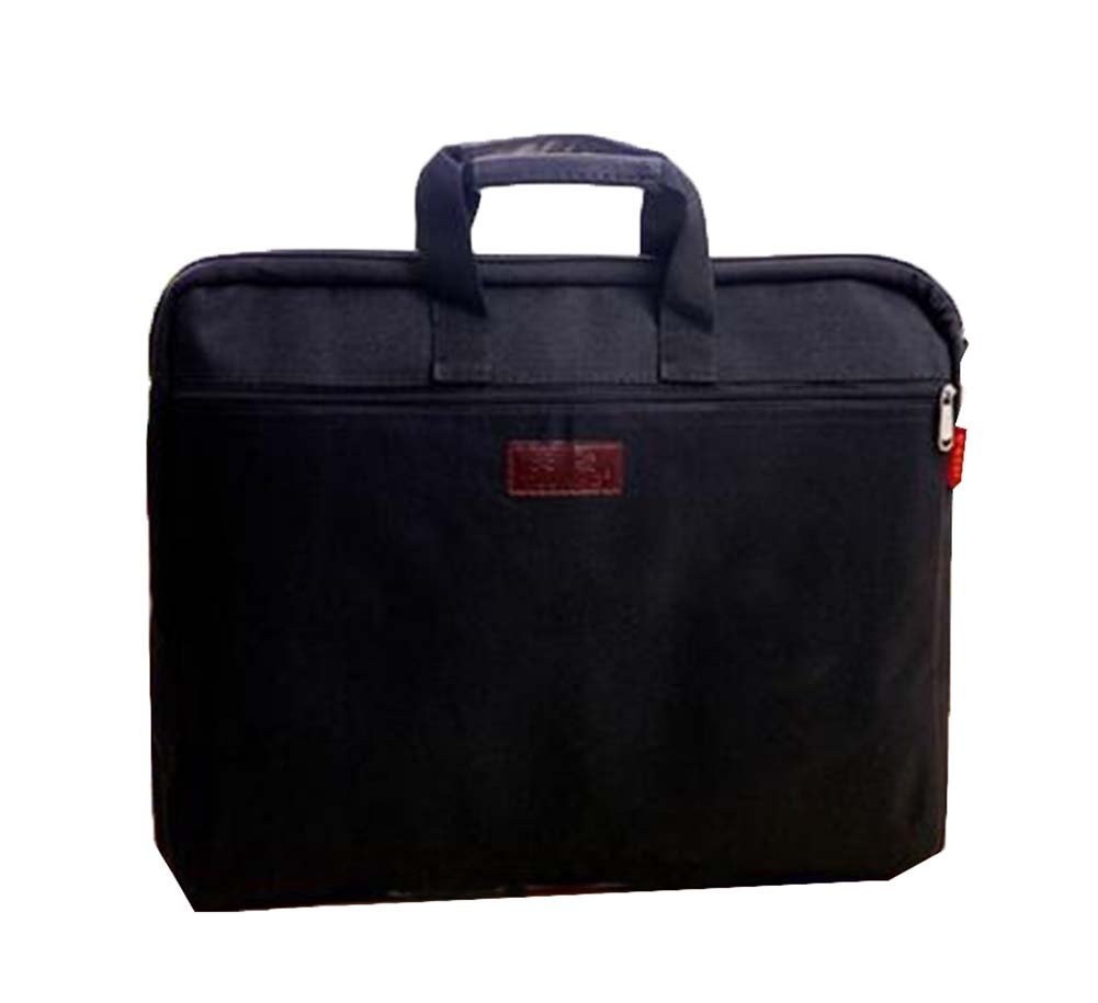 Portable Document Bag with Zipper - Multi-Layered Data Organizer Briefcase for Office & Travel, Black (6-Pack) | Perfect for Business Professionals, Students & Daily Commuters