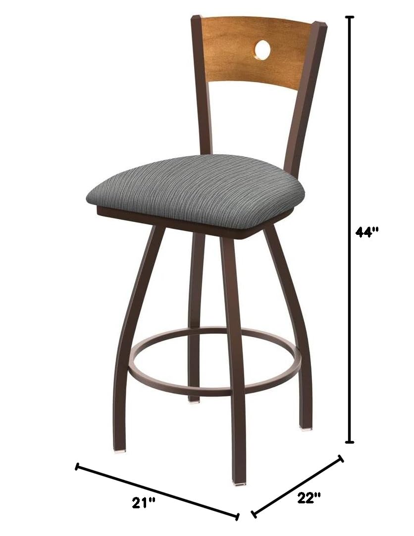Holland Bar Stool Co. XL 830 Voltaire Swivel Bar Stool - Graph Alpine Finish - Adjustable Height Barstool for Kitchen Island, Home Bar & Commercial Use