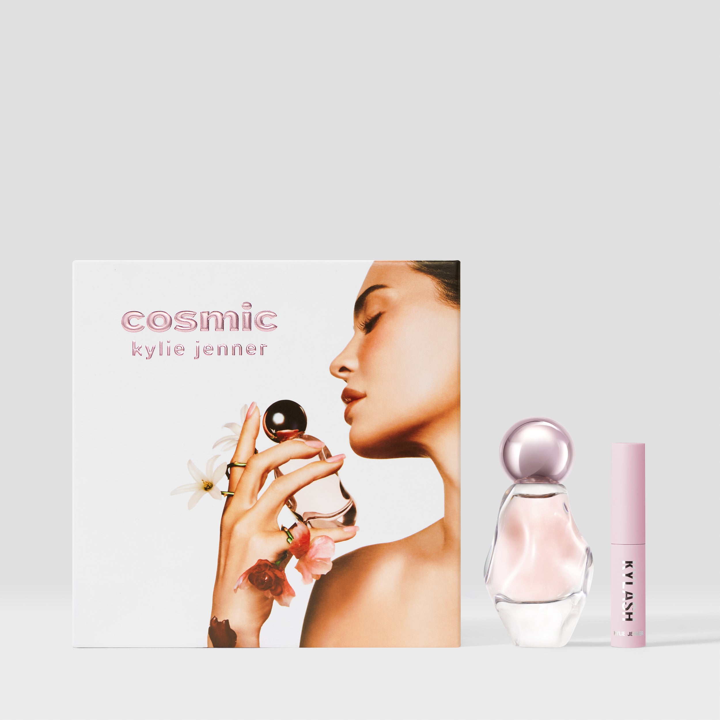 Kylie Jenner Cosmic Eyeshadow Palette & Mini Kylash Mascara Gift Set - 30ml Makeup Kit for Party, Date Night & Special Occasions