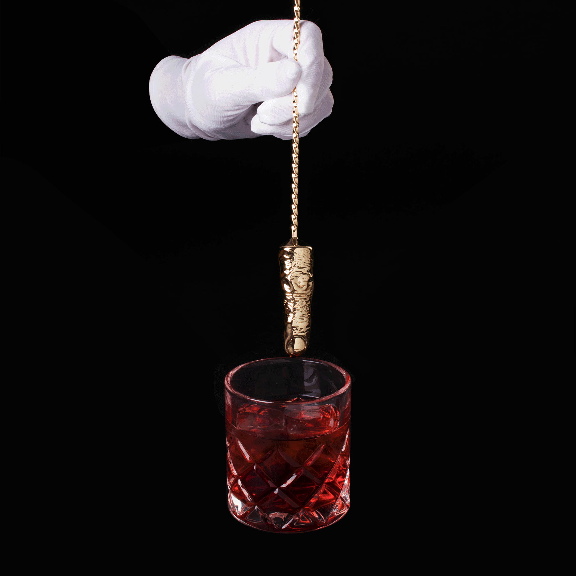 GAZ REGAN Negroni Cocktail Stainless Steel Finger Stirrer Bar Tool - 35cm Mixing Stick for Cocktails, Martinis, and Whiskey Drinks - Perfect for Home Bars and Professional Bartenders