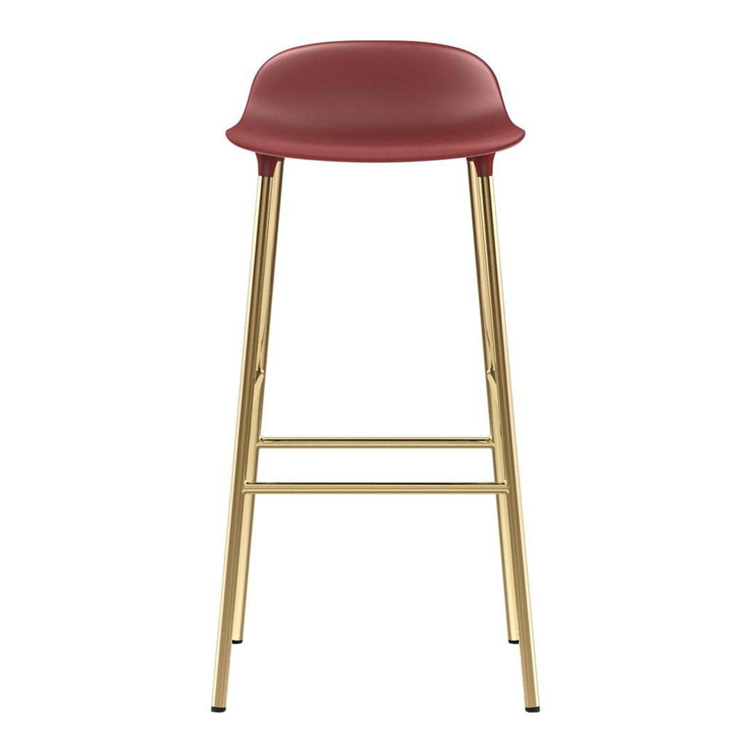 Modern Metal Bar Stools with Form Design - Adjustable Height Counter Stools for Kitchen, Dining & Home Bar - Industrial Style Seating for Restaurants & Cafes