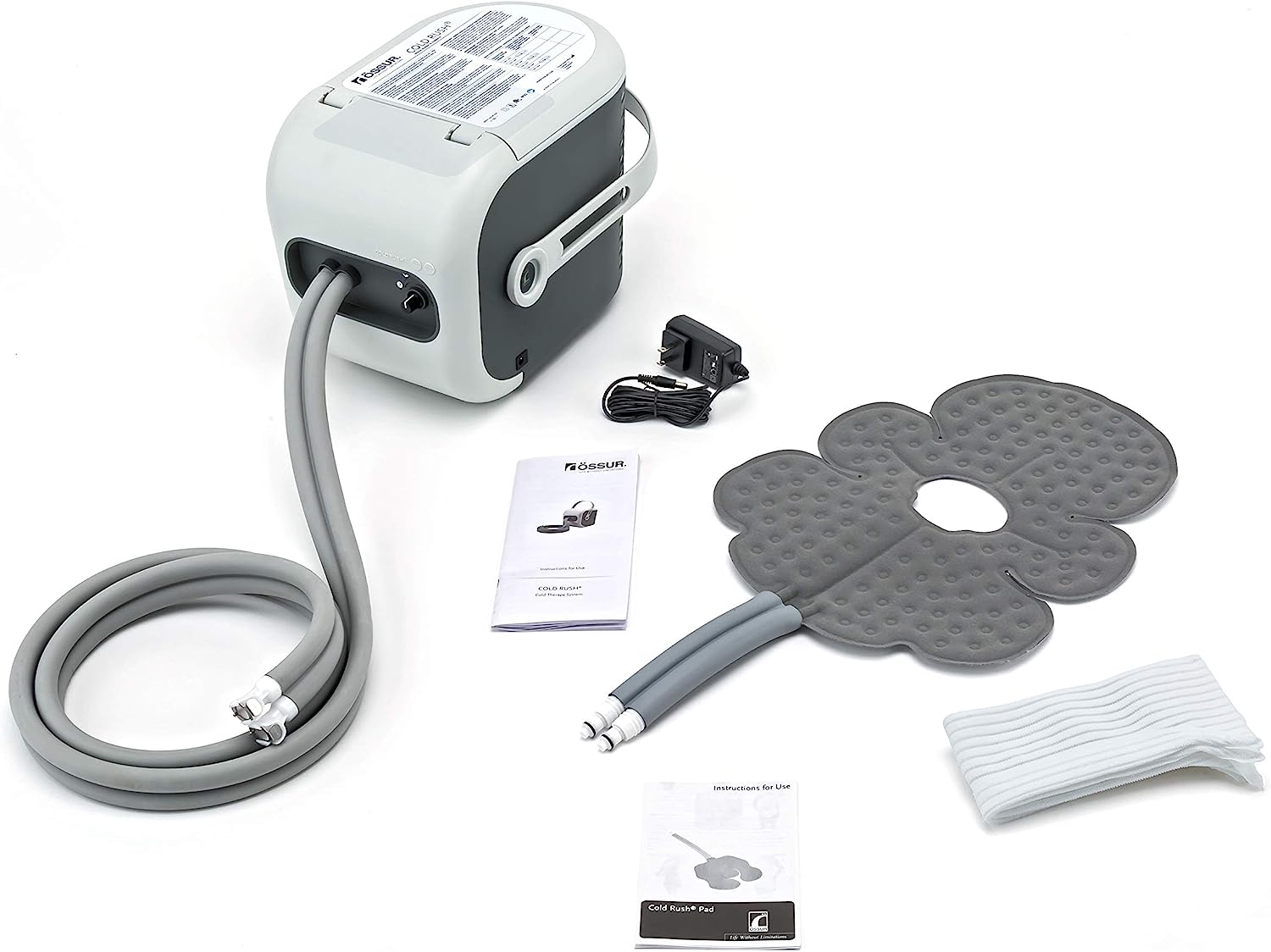 Ossur Cold Rush Cold Therapy Machine System with Pads - Pain Relief & Recovery for Knee, Shoulder, and Post-Surgery Rehabilitation