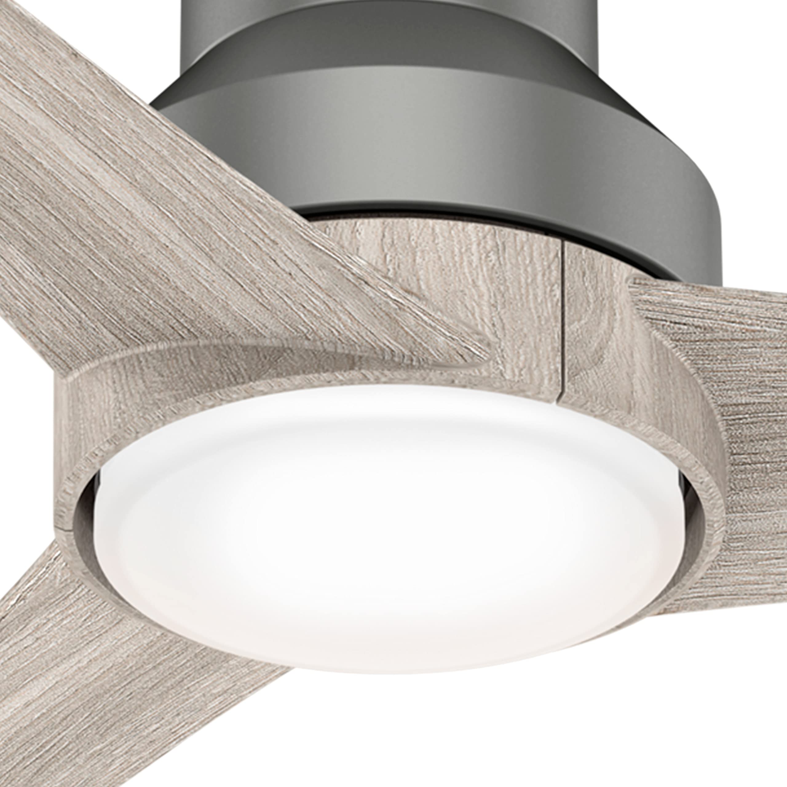 Hunter Fan 60 inch Contemporary Matte Silver Ceiling Fan with Light Kit & Remote Control - Energy Efficient Indoor Cooling for Bedroom, Living Room, Dining Room - Perfect for Home, Office & Holiday Gifts