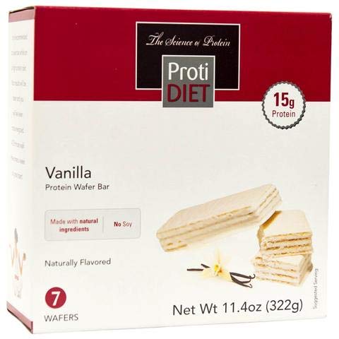 ProtiDiet Vanilla Protein Wafer Bar - High Protein Low Carb Snack for Weight Loss, Keto Diet & On-the-Go Energy Boost - Perfect for Gym, Work & Travel