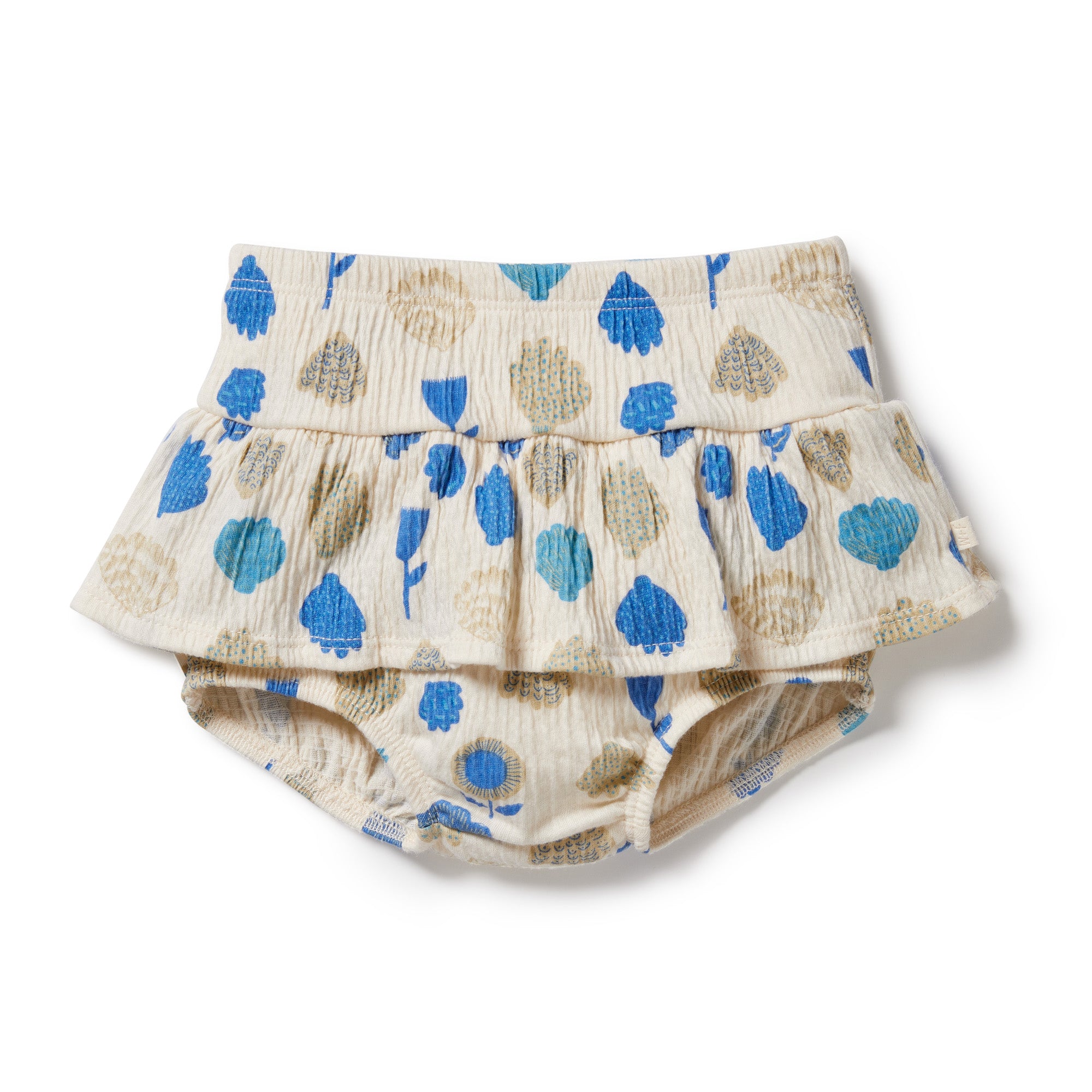 Ocean Breeze Crinkle Ruffle Nappy Pant - Soft Baby Diaper Cover with Elastic Waist for Newborns & Toddlers - Perfect for Playtime, Photo Shoots & Special Occasions