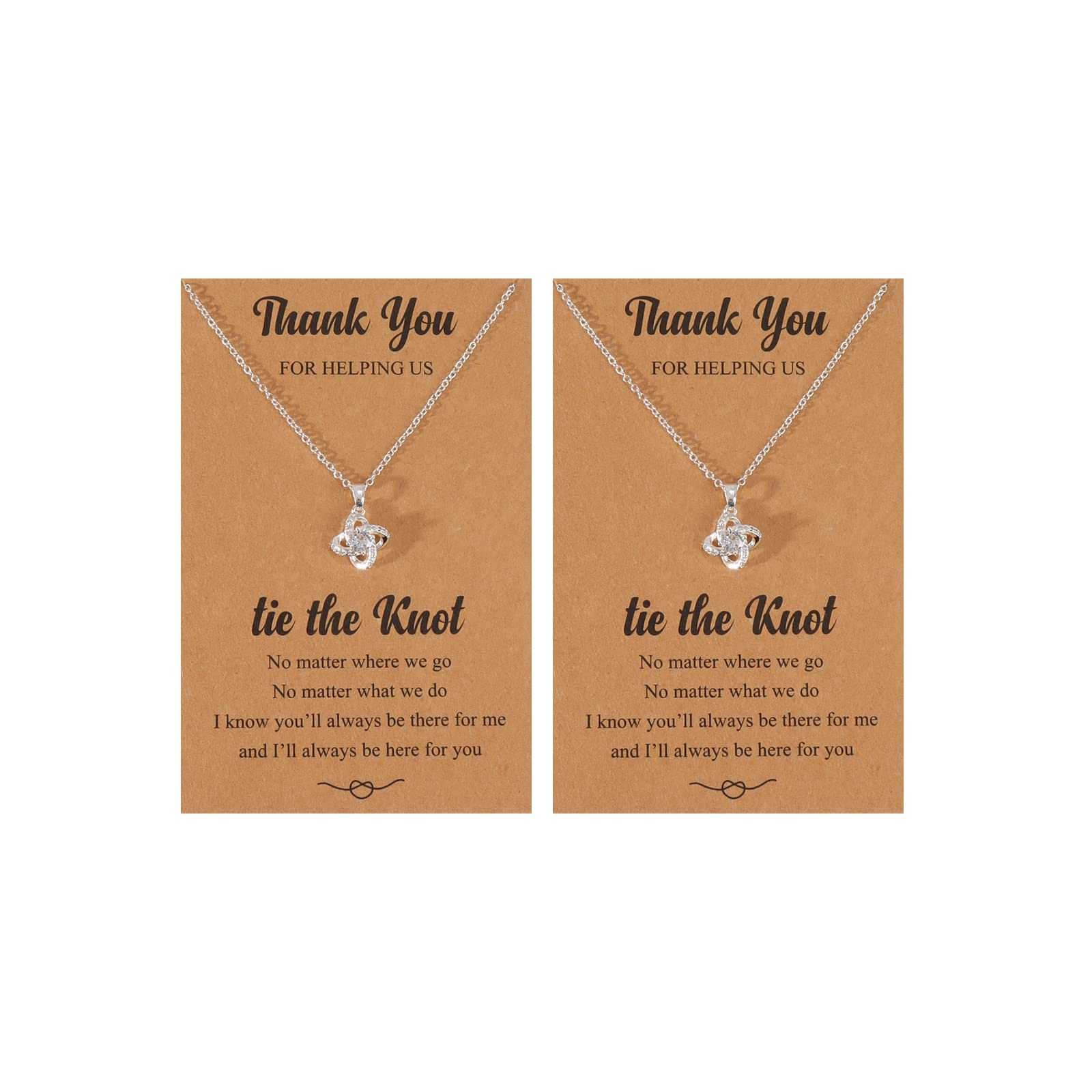 Elegant Bridesmaid Necklace Set - 2/4/6/8pcs Wedding Jewelry Gift for Bridal Party | Perfect for Proposal Gifts, Wedding Day & Special Occasions