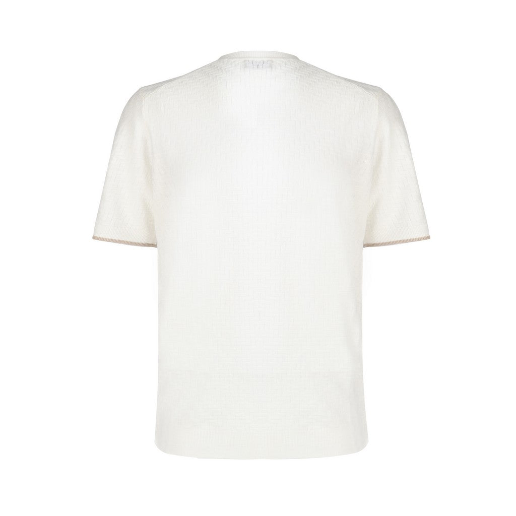 McKINNON & CO X FERRANTE Men's Linen Short Sleeve T-Shirt - Breathable Summer Casual Tee - White Cotton Blend Shirt for Beach, Travel & Everyday Wear
