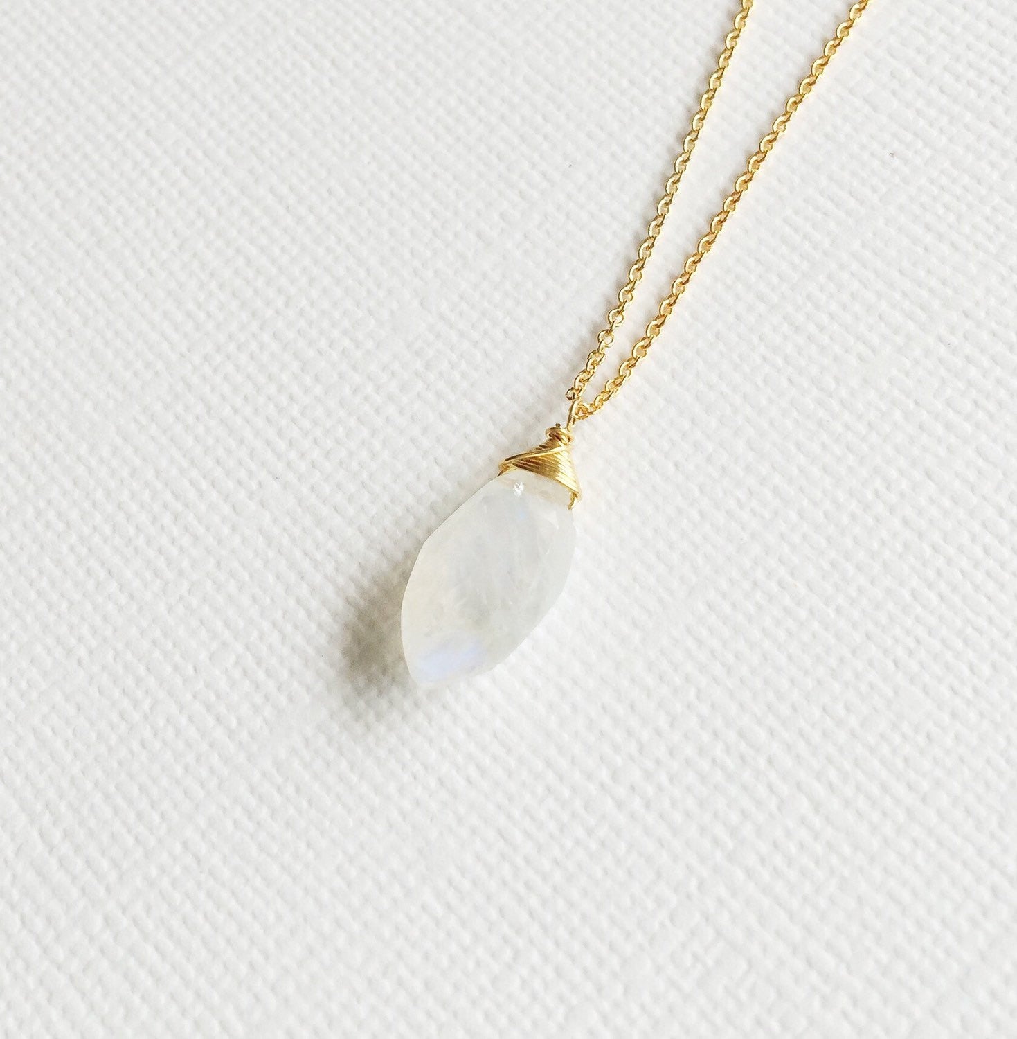 Yazmin Moonstone Necklace (N191) - Elegant Silver Pendant for Women, Perfect for Gifts, Weddings & Everyday Wear
