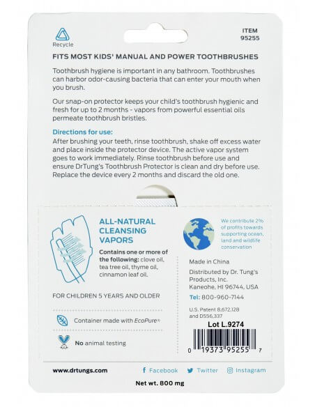 Dr. Tung's Kids Toothbrush - Soft Bristles for Gentle Cleaning, Safe for Children's Teeth - Perfect for Daily Brushing at Home & Travel
