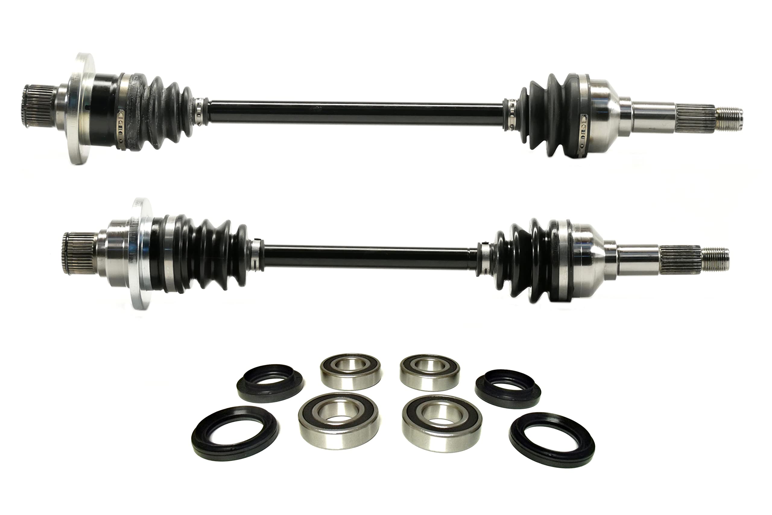 Rear CV Axle Pair with Wheel Bearings for Yamaha Rhino 700 2008-2013 - Heavy Duty Replacement Parts for Off-Road ATV & UTV Adventures