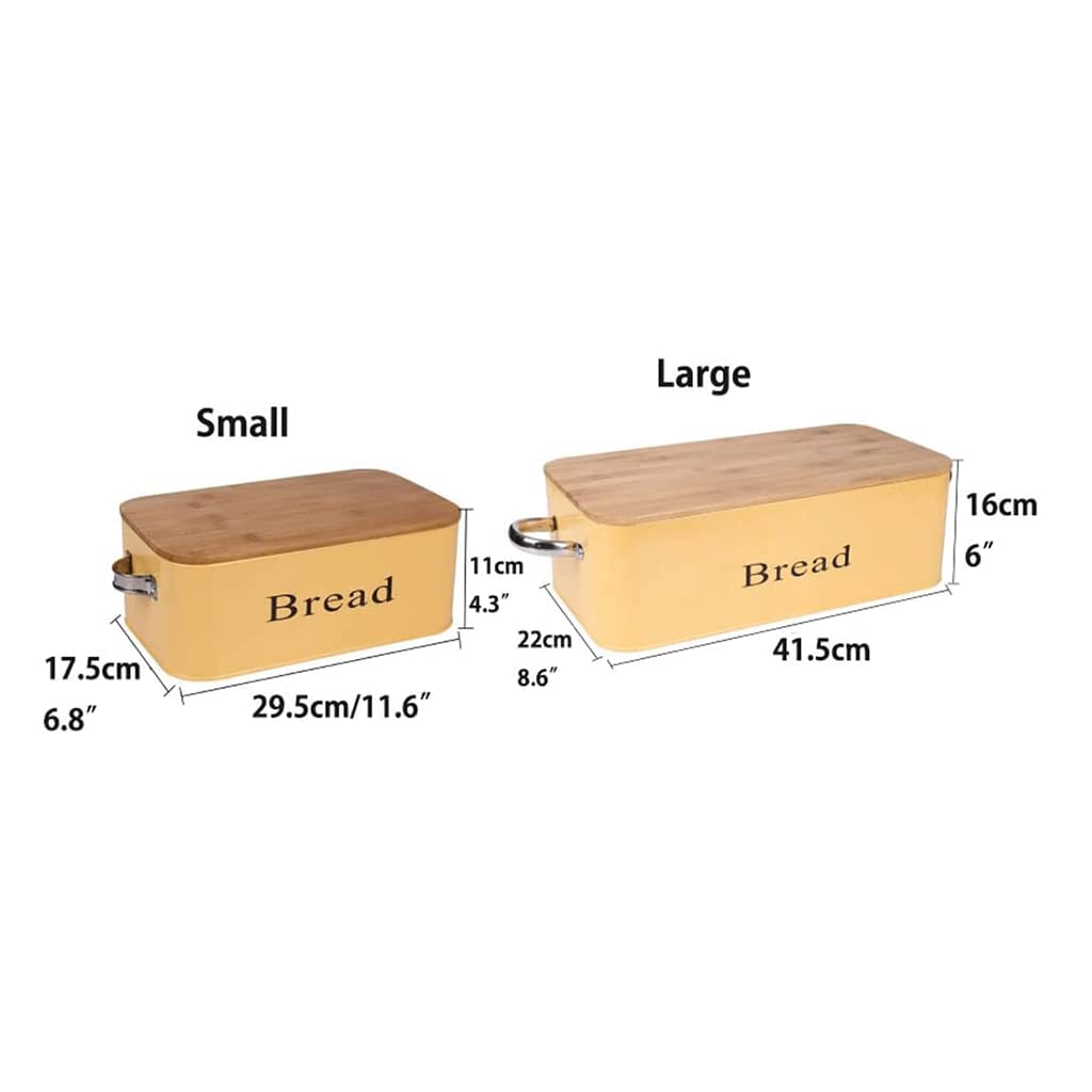 Stainless Steel Bread Box with Bamboo Lid - Large Capacity Rectangular Bread Storage Container for Kitchen Countertop | Perfect for Sourdough, Baguettes & Homemade Bread | Rustproof & Airtight Food Storage Solution for Freshness