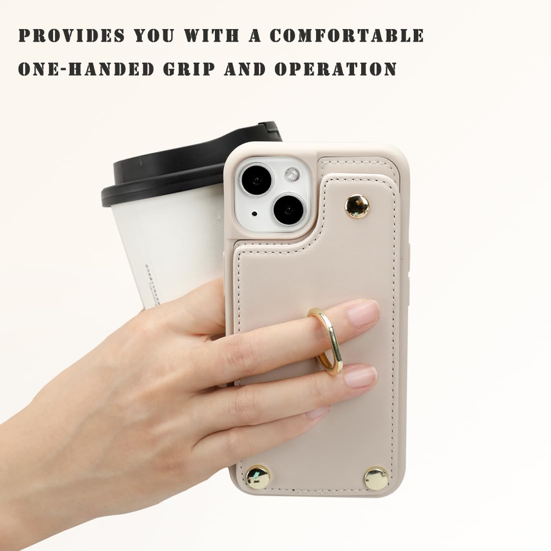 Premium PU Leather Wallet Case for iPhone 13/14/15 (6.1