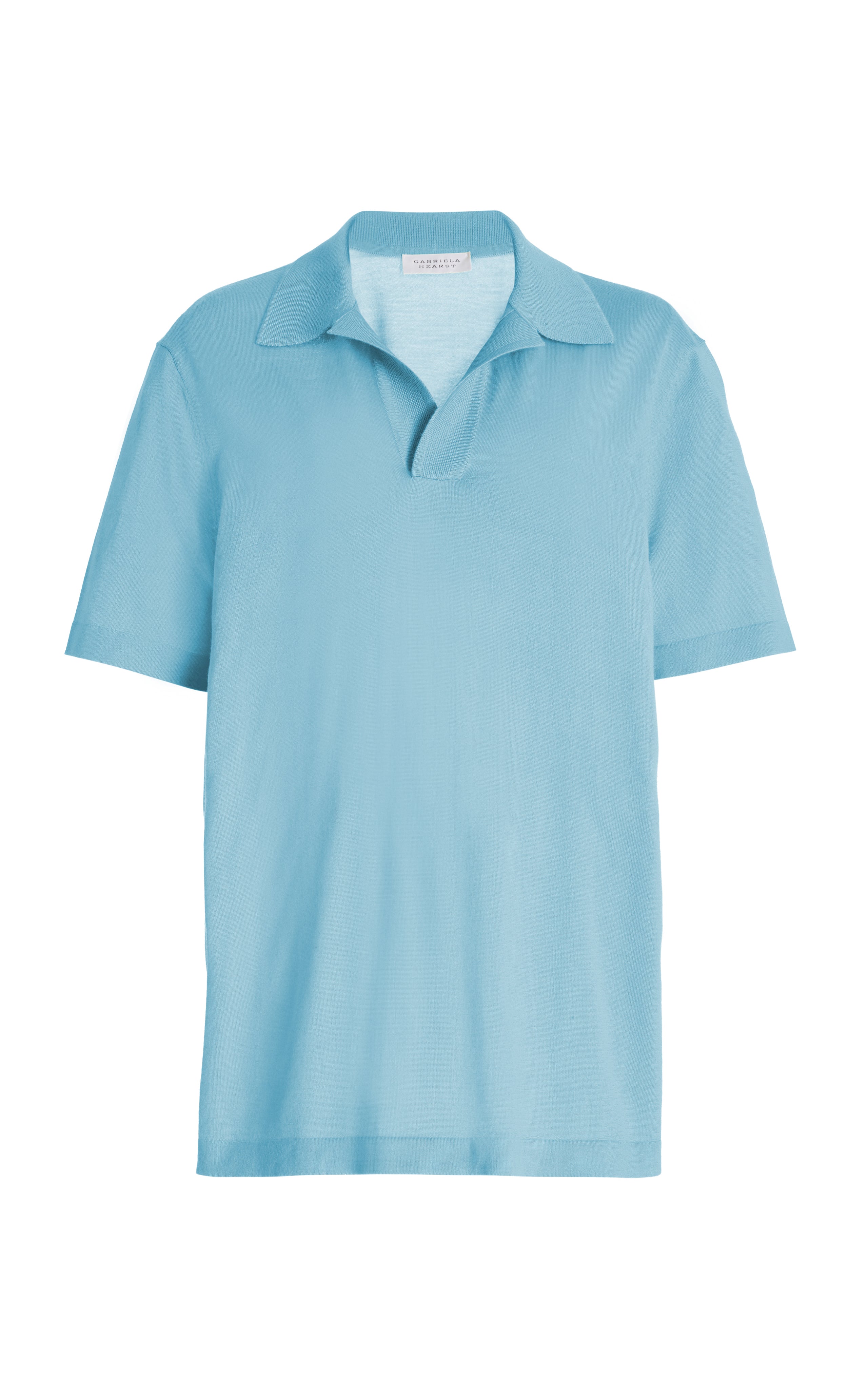 Stendhal Knit Short Sleeve Polo Shirt - Mineral Blue Cashmere for Men | Comfortable & Breathable Summer Casual Wear