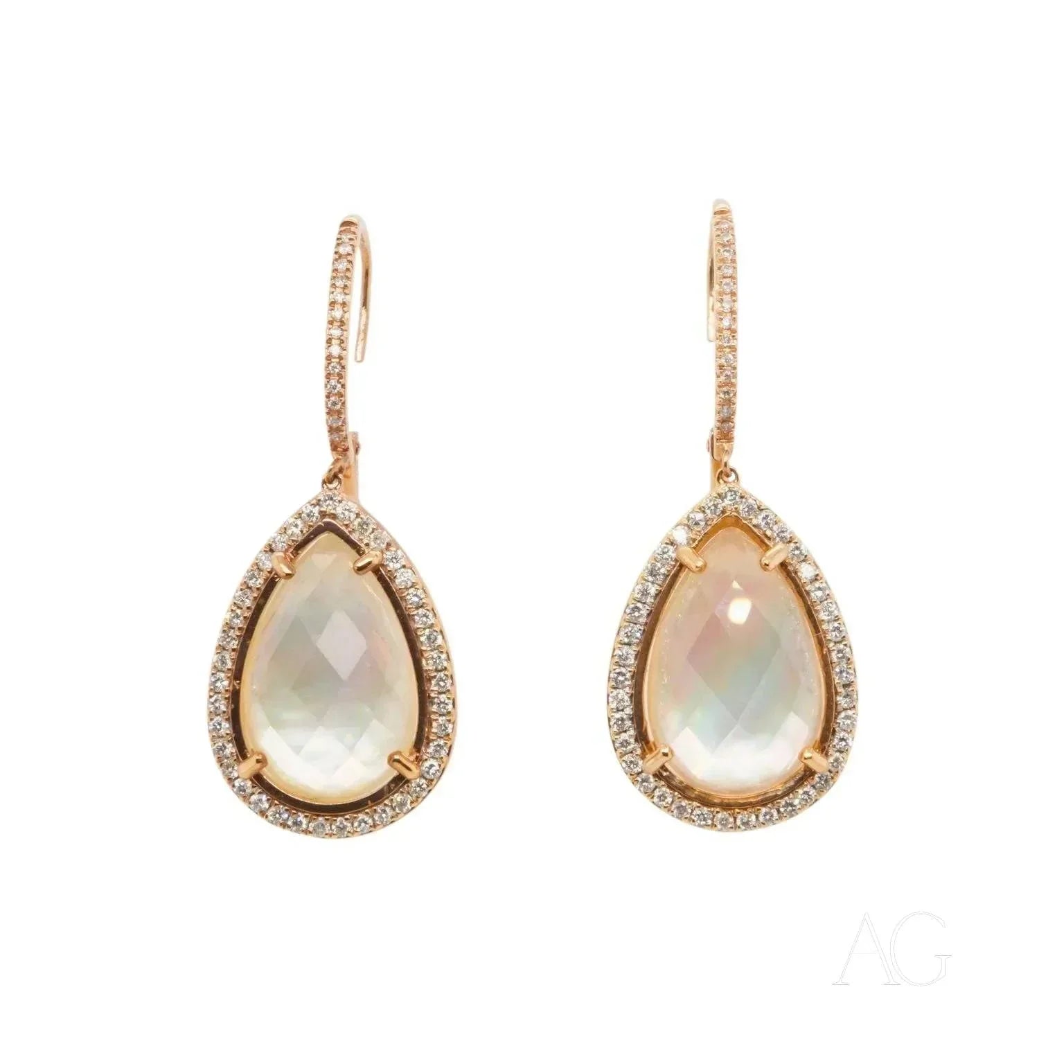 Sparkling Rainbow Crystal Stud Earrings with Diamonds - Elegant Jewelry for Women, Party, Wedding & Special Occasions