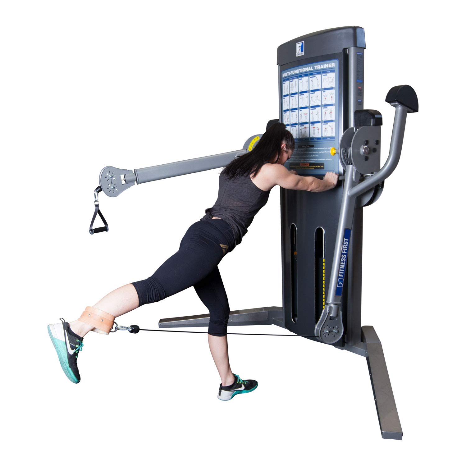 Fitness First Cable Crossover Machine - Premium Home & Gym Strength Training Equipment for Chest, Back & Arm Workouts