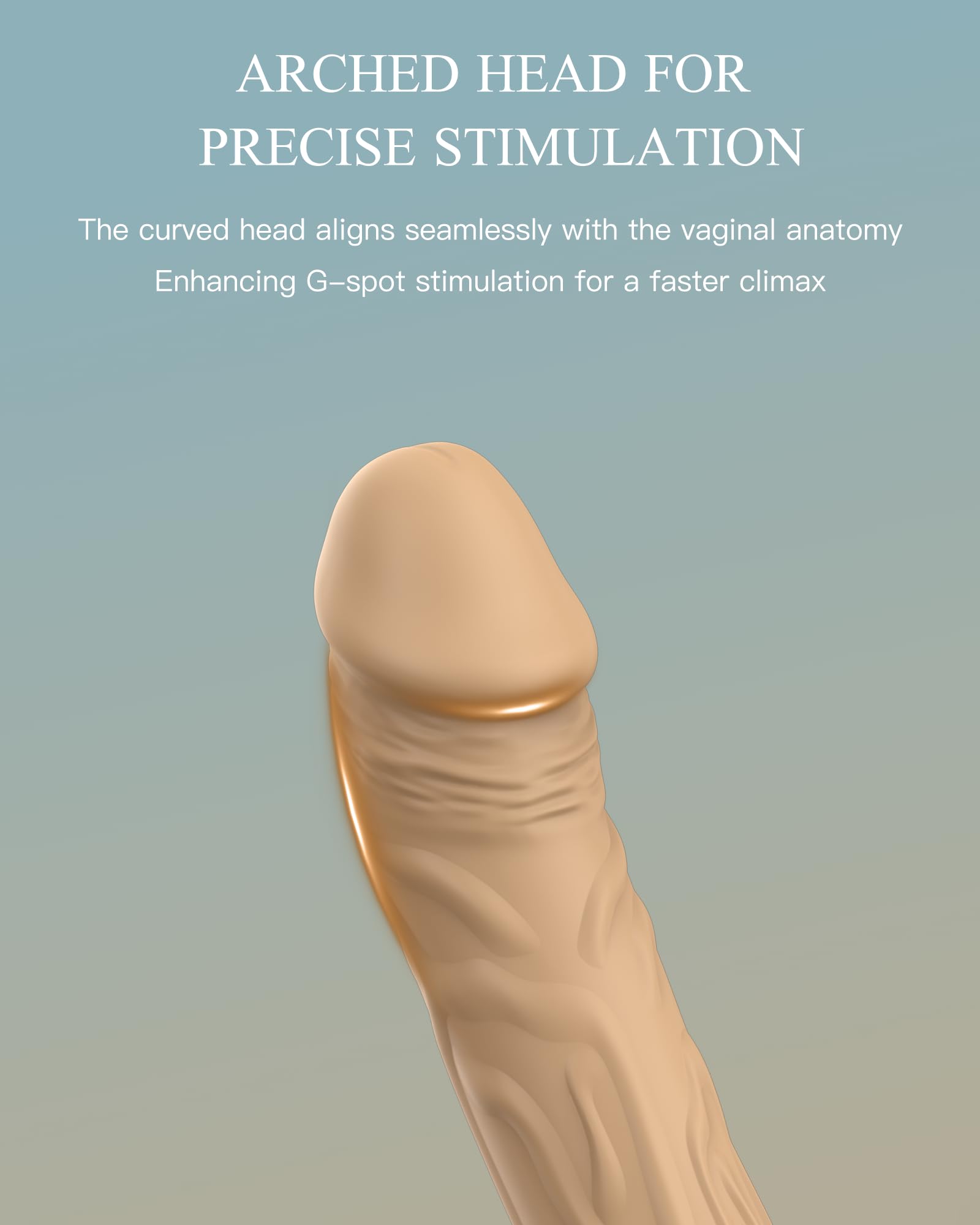Realistic Dildo Vibrator for Women - 10 Powerful Vibration Modes, G Spot & Clitoral Stimulator, Waterproof Sex Toy for Couples (Light Brown) - Perfect for Solo Play, Couples Intimacy & Sensual Massage