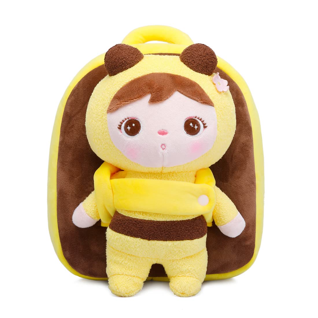 **Soft Plush Toddler Backpack with Stuffed Toys - Cute Preschool & Kindergarten Gift for Boys & Girls - Perfect for School, Travel & Daycare**